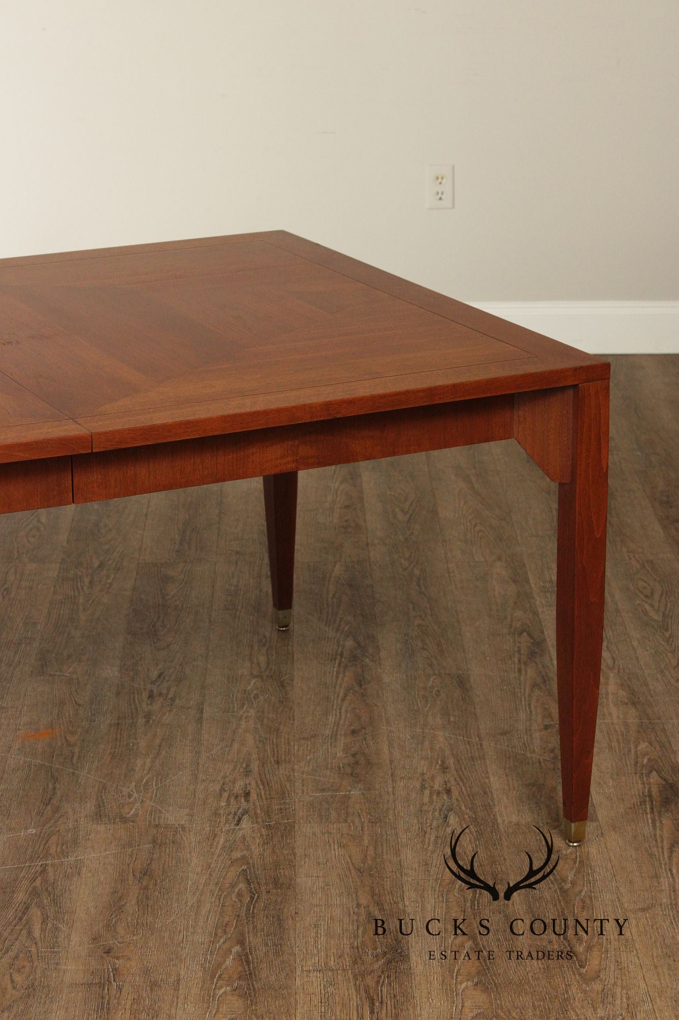 Baker Furniture Mid-Century Modern Style Walnut Extension Dining Table