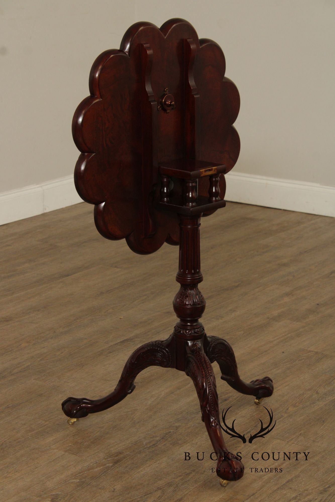 Baker Furniture Georgian Style Tilt Top Mahogany Tea Table