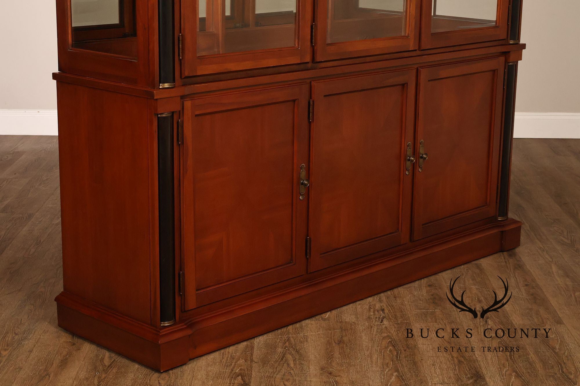 Ethan Allen Medallion Collection Cherry Lighted China Cabinet