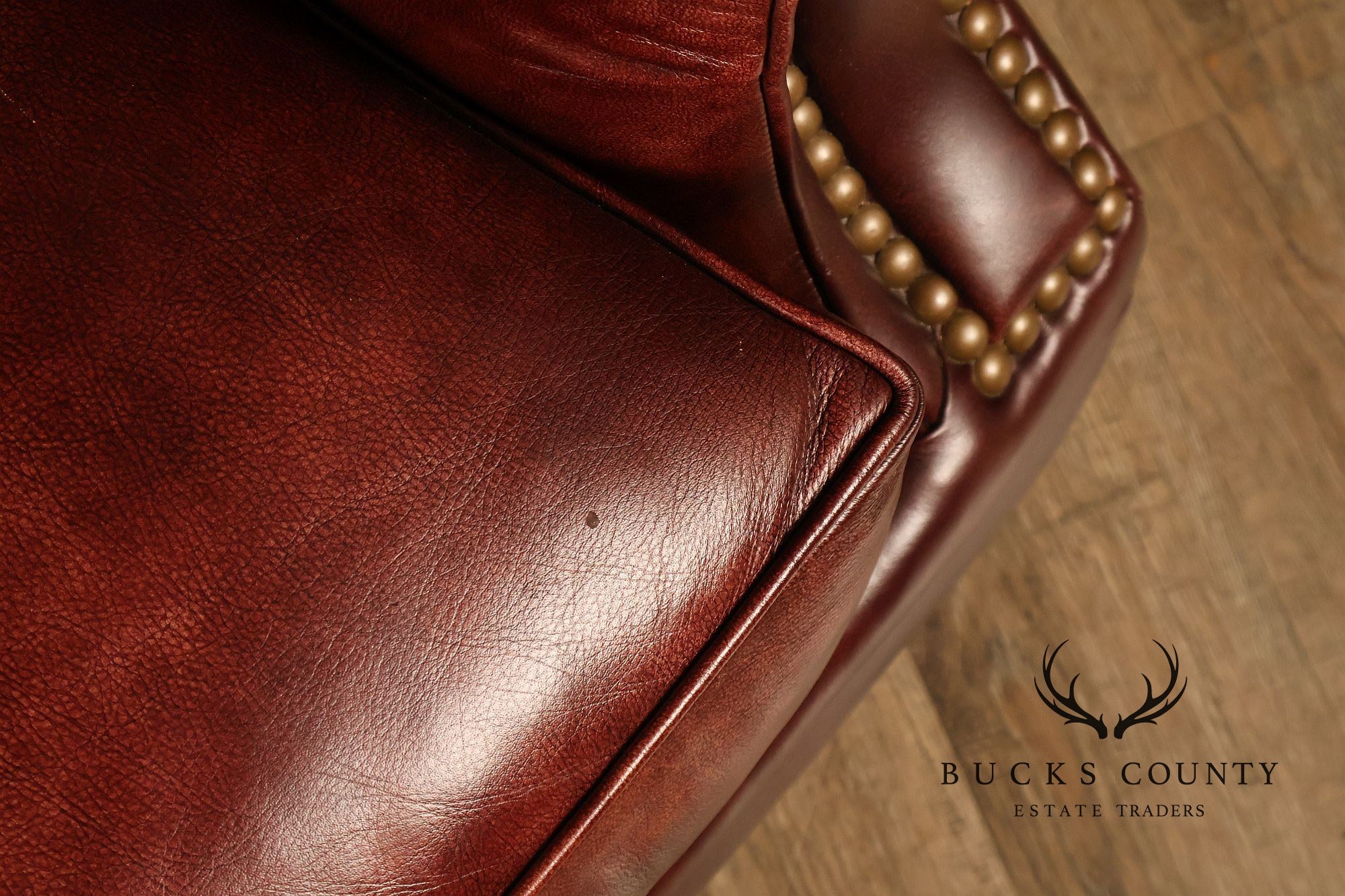 Hancock & Moore Pair of Red Leather 'Clivedon' Armchairs