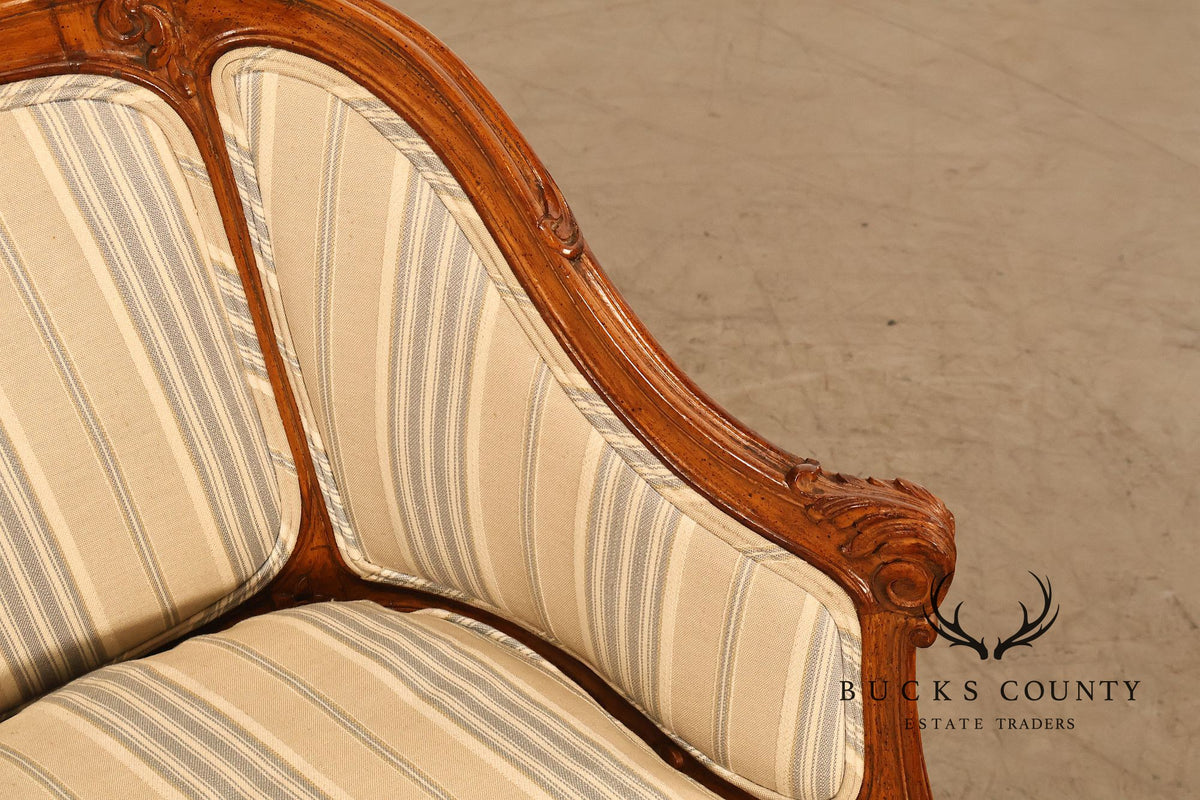 French Louis XV Style Carved Loveseat Settee