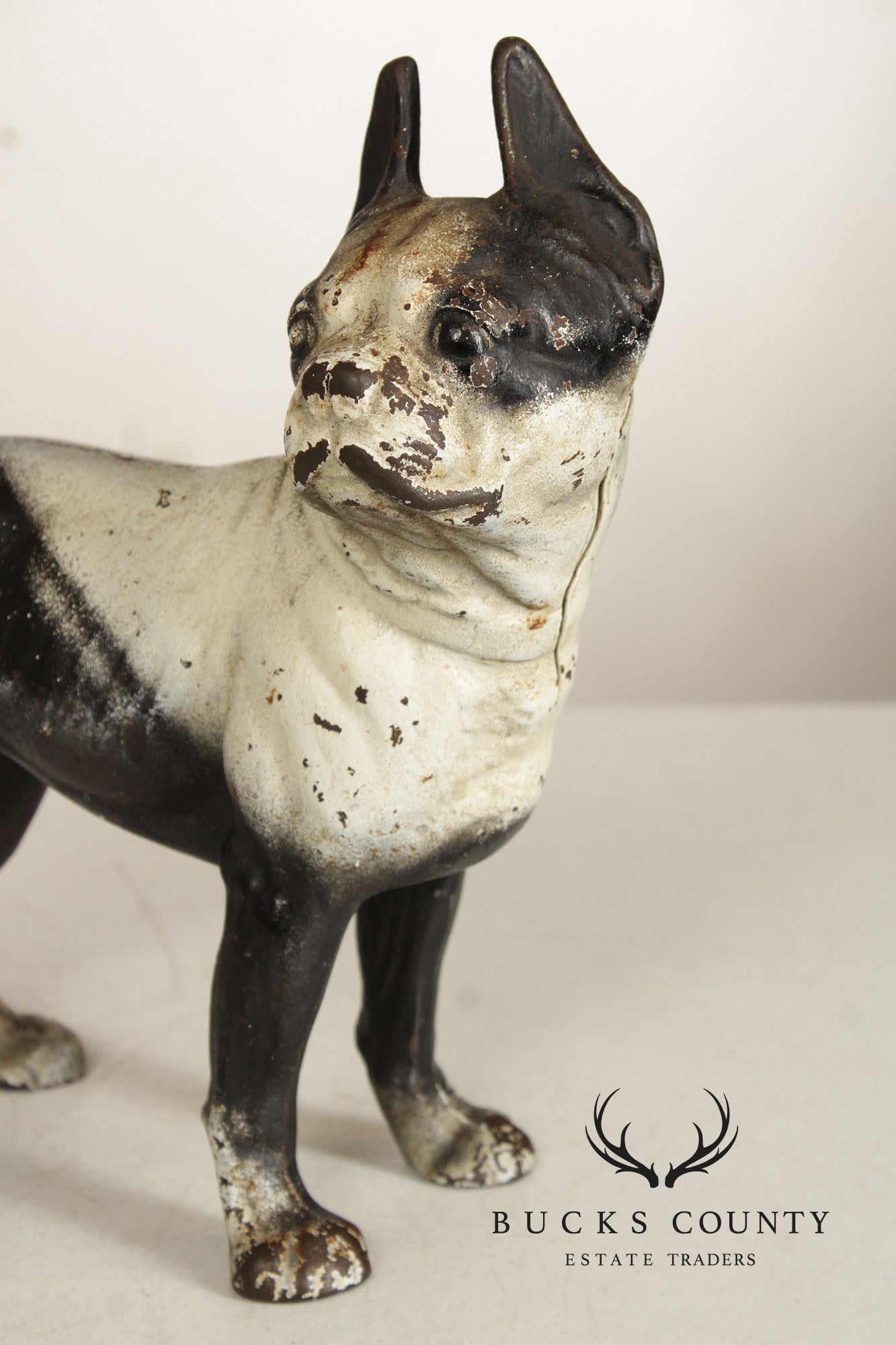 Vintage Cast Iron Boston Terrier Door Stop