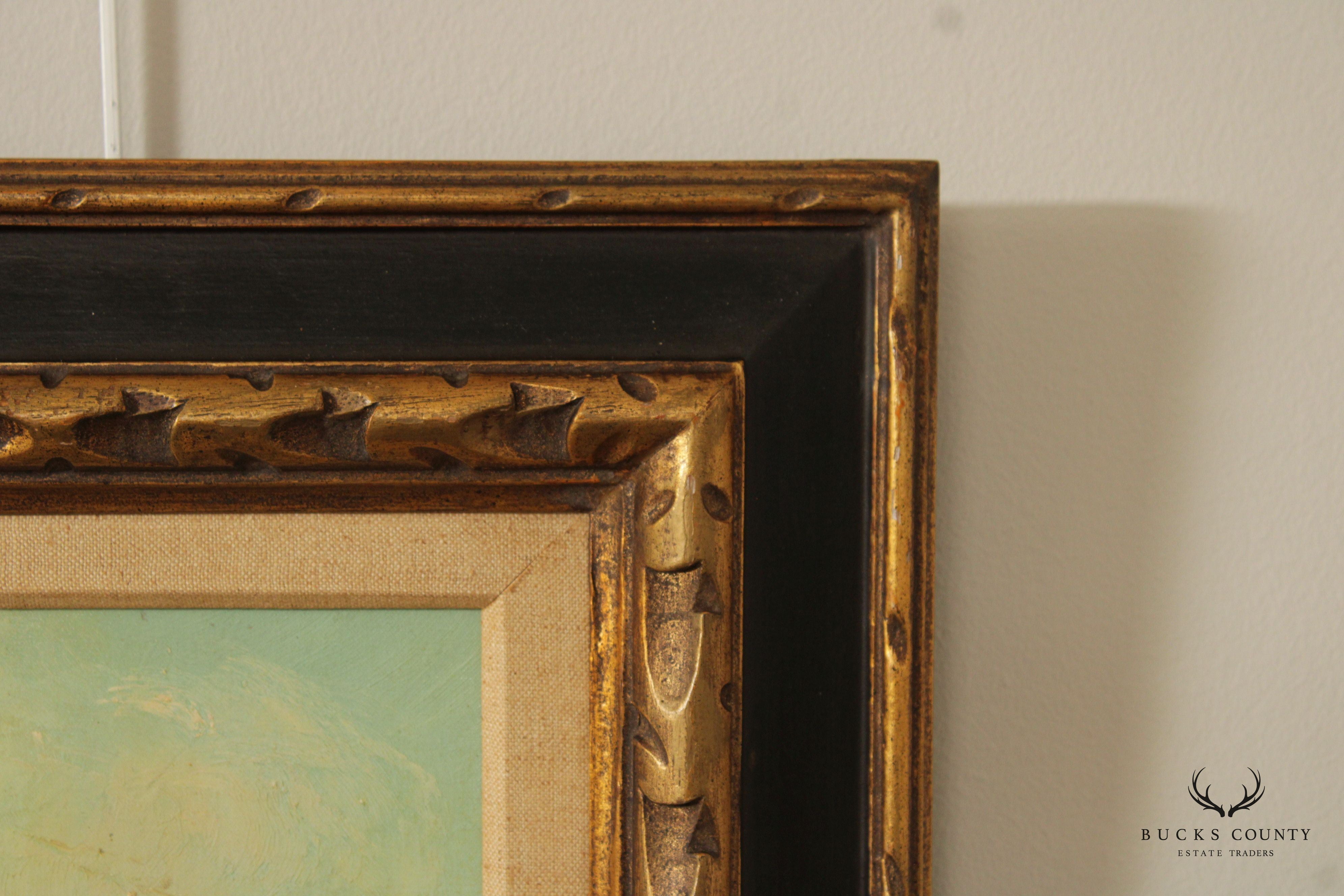 Signed Oil on Canvas, On the Quay