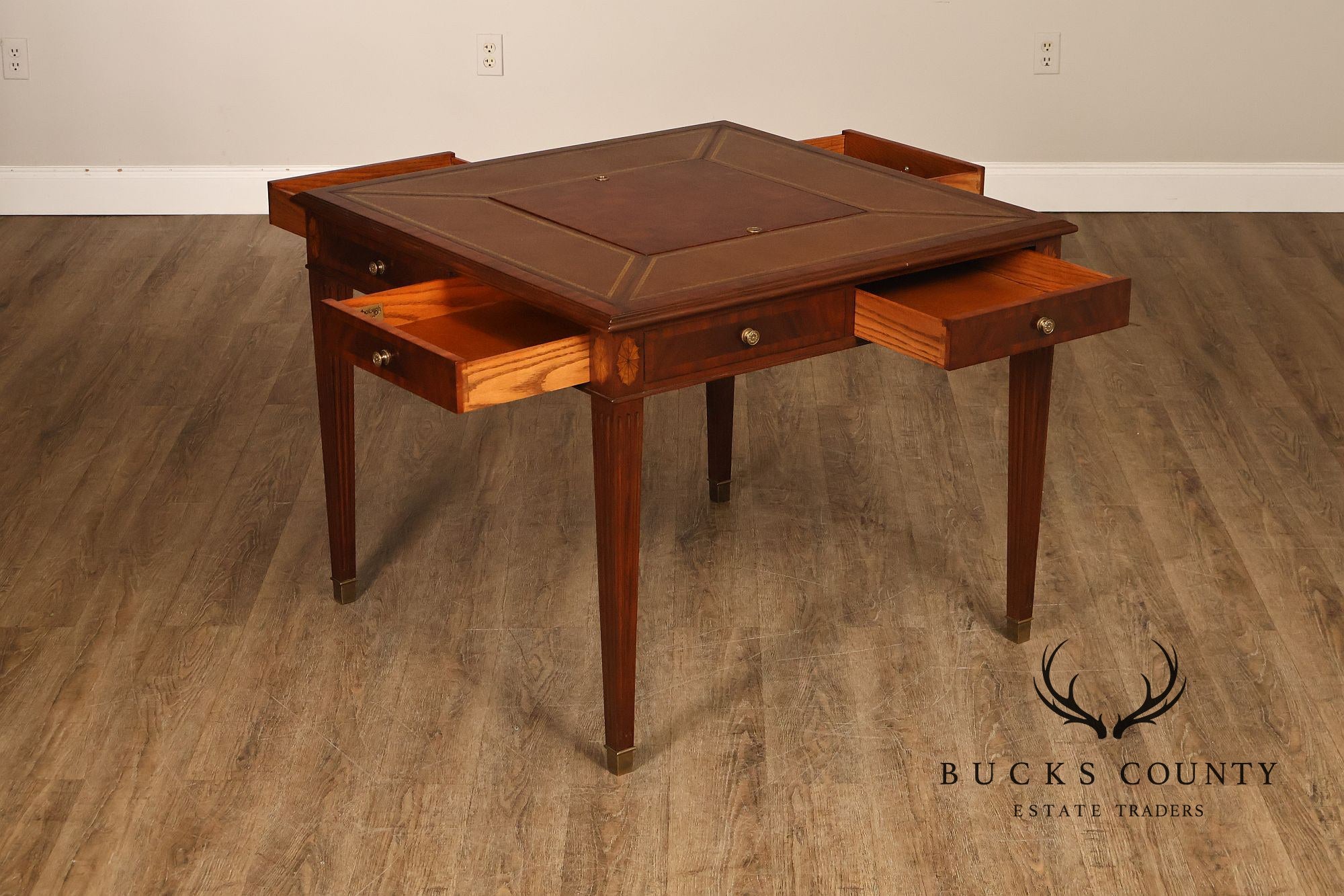 Scarborough House Federal Style Inlaid Mahogany Square Game Table