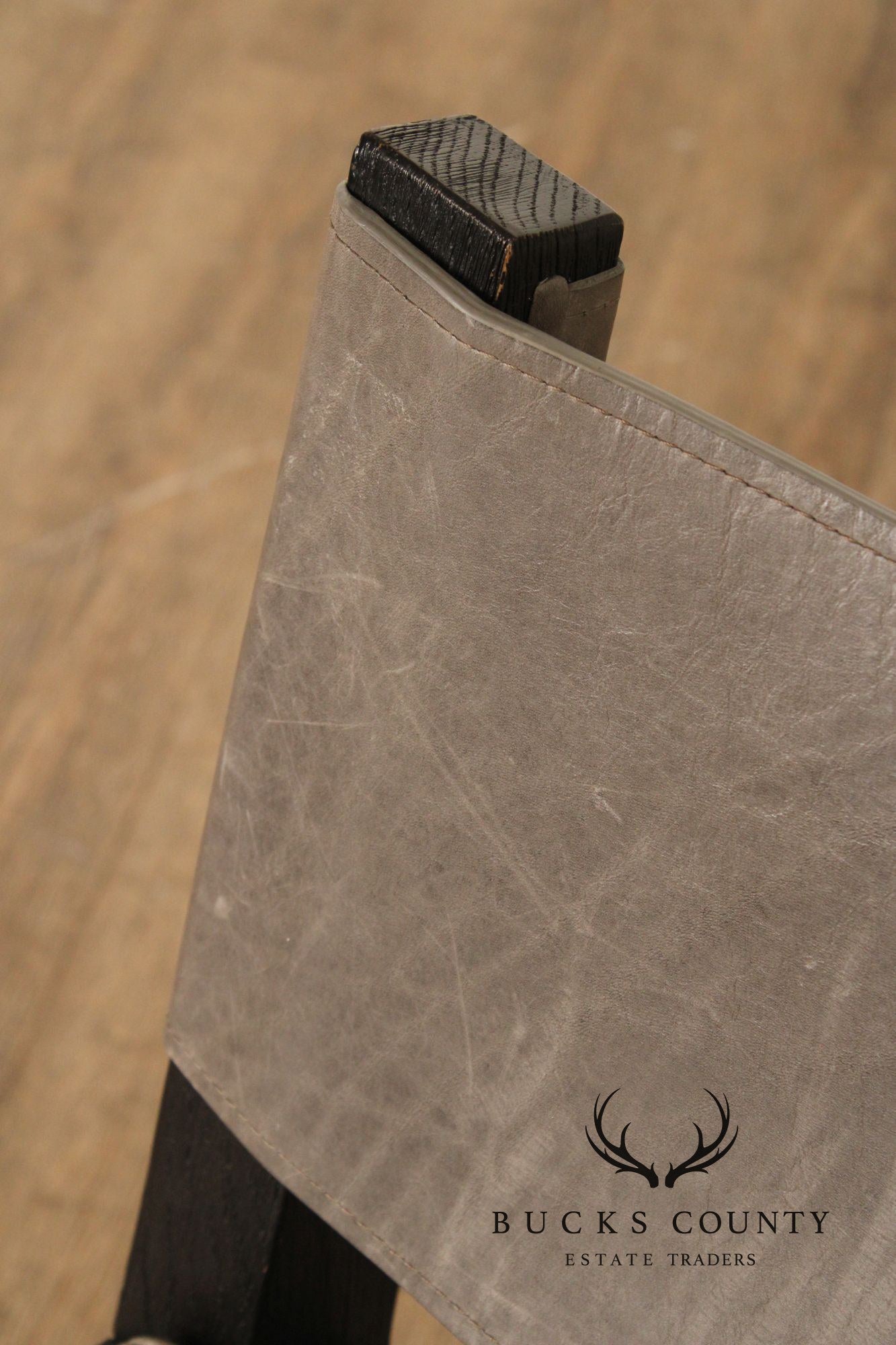 Restoration Hardware Saddle Leather Set Of Four Dining Chairs