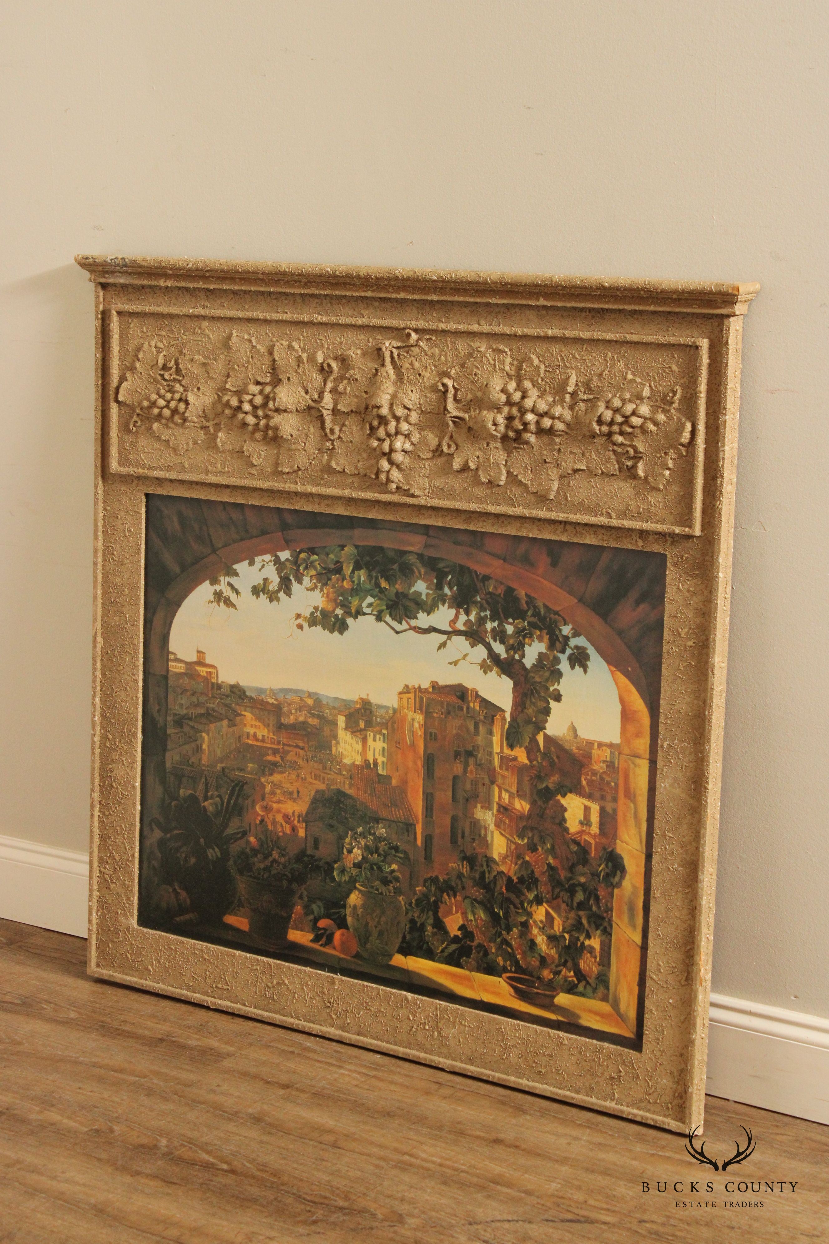 Italian Renaissance Style Rome Piazza Barberini Decorative Wall Art