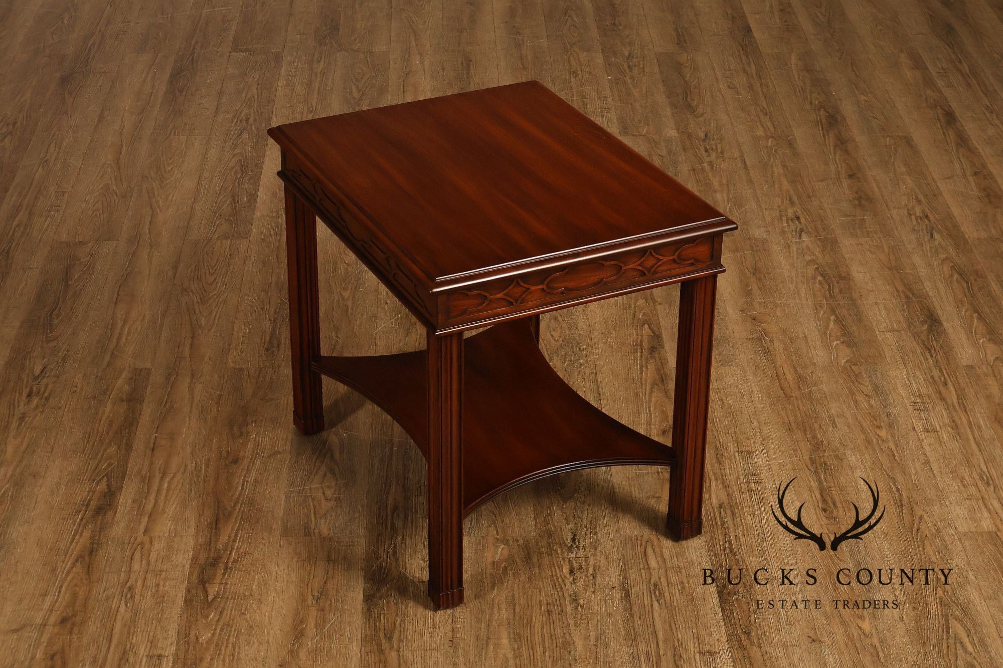 Henkel Harris Georgian Style Pair of Mahogany Side Tables
