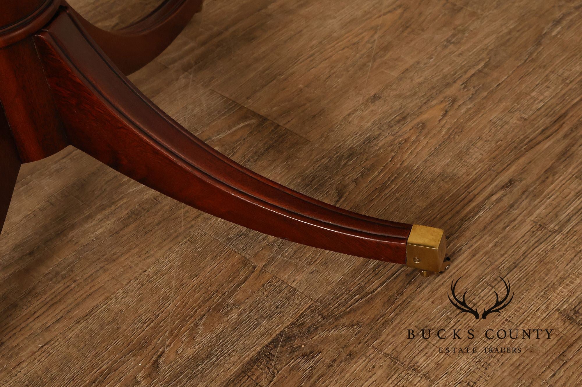 Hickory Chair Federal Style Round Inlaid Mahogany Drum Table