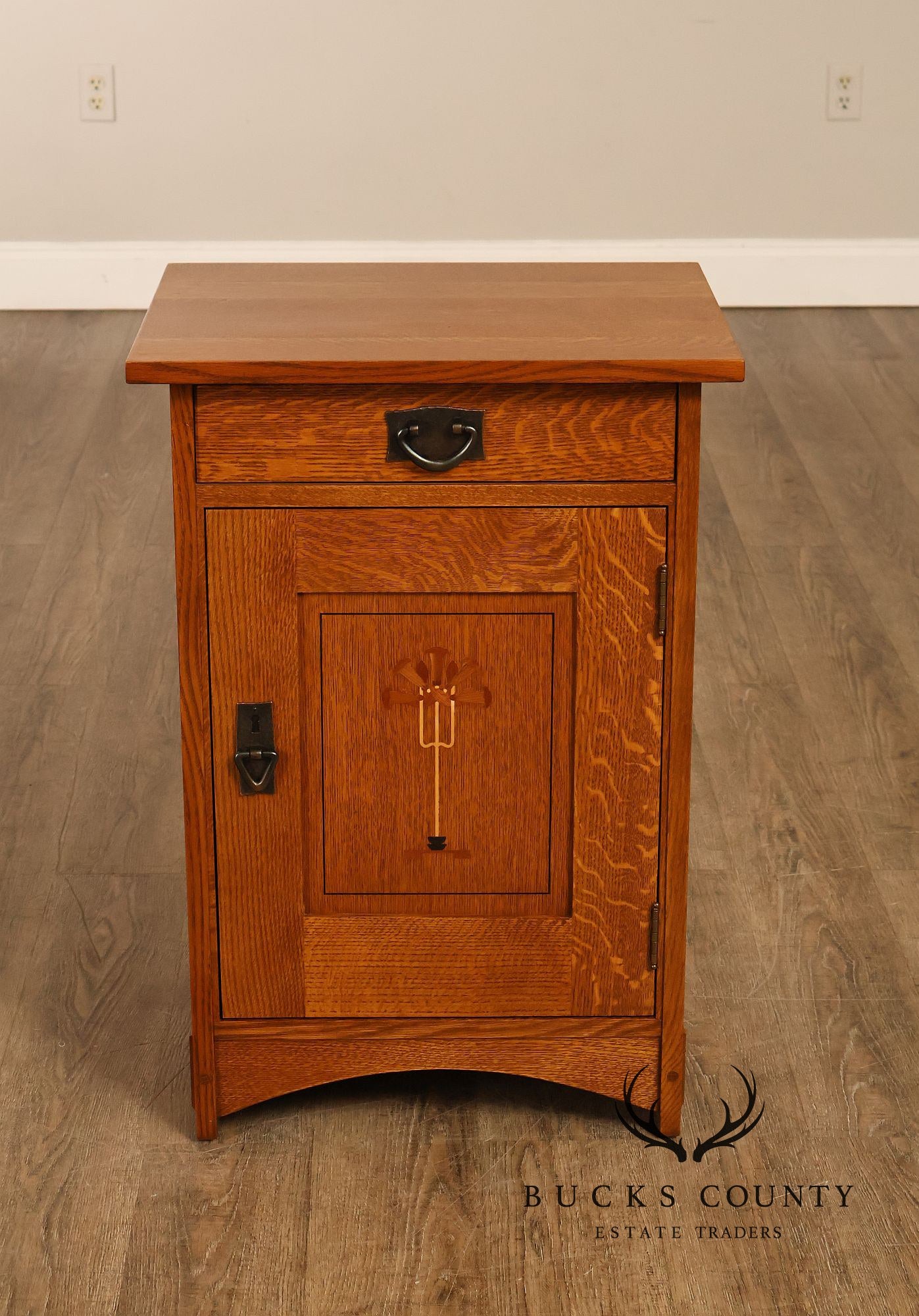 Stickley Mission Oak Harvey Ellis Inlaid Nightstand