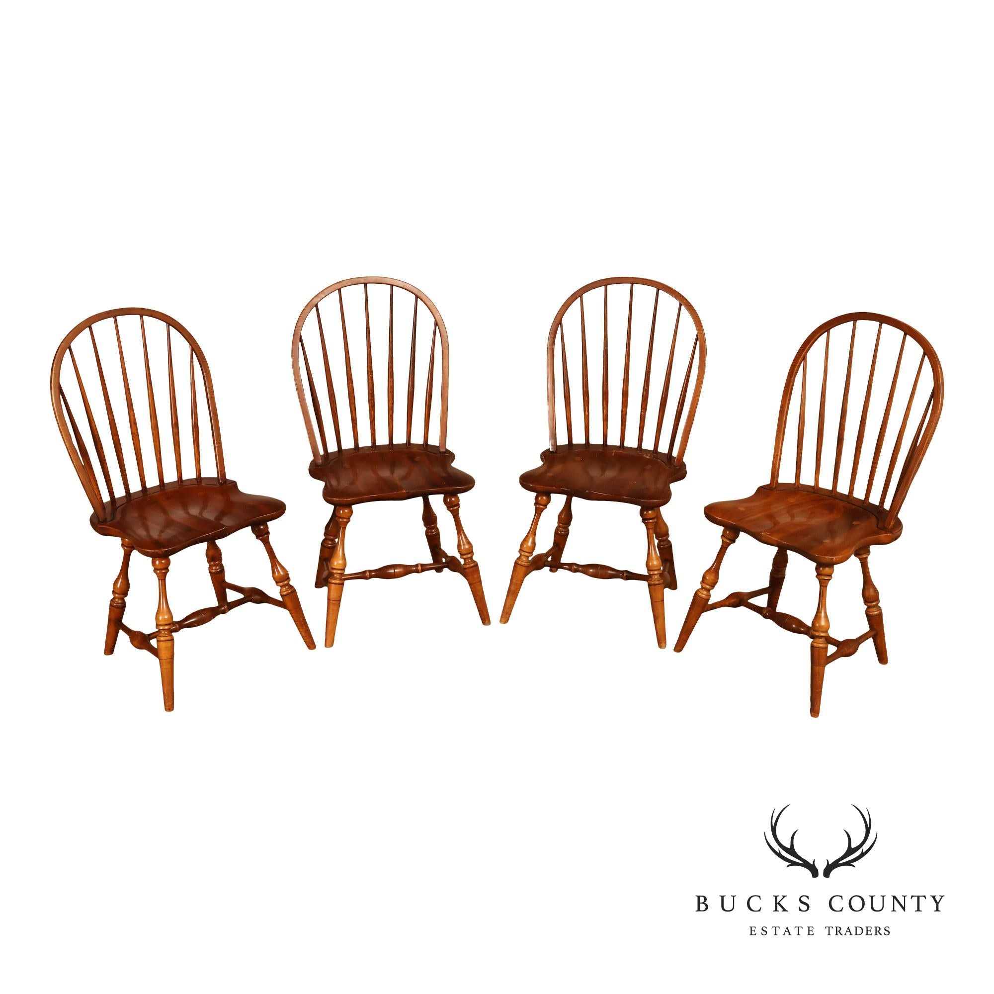 Frederick Duckloe Set of Four Windsor Dining Chairs
