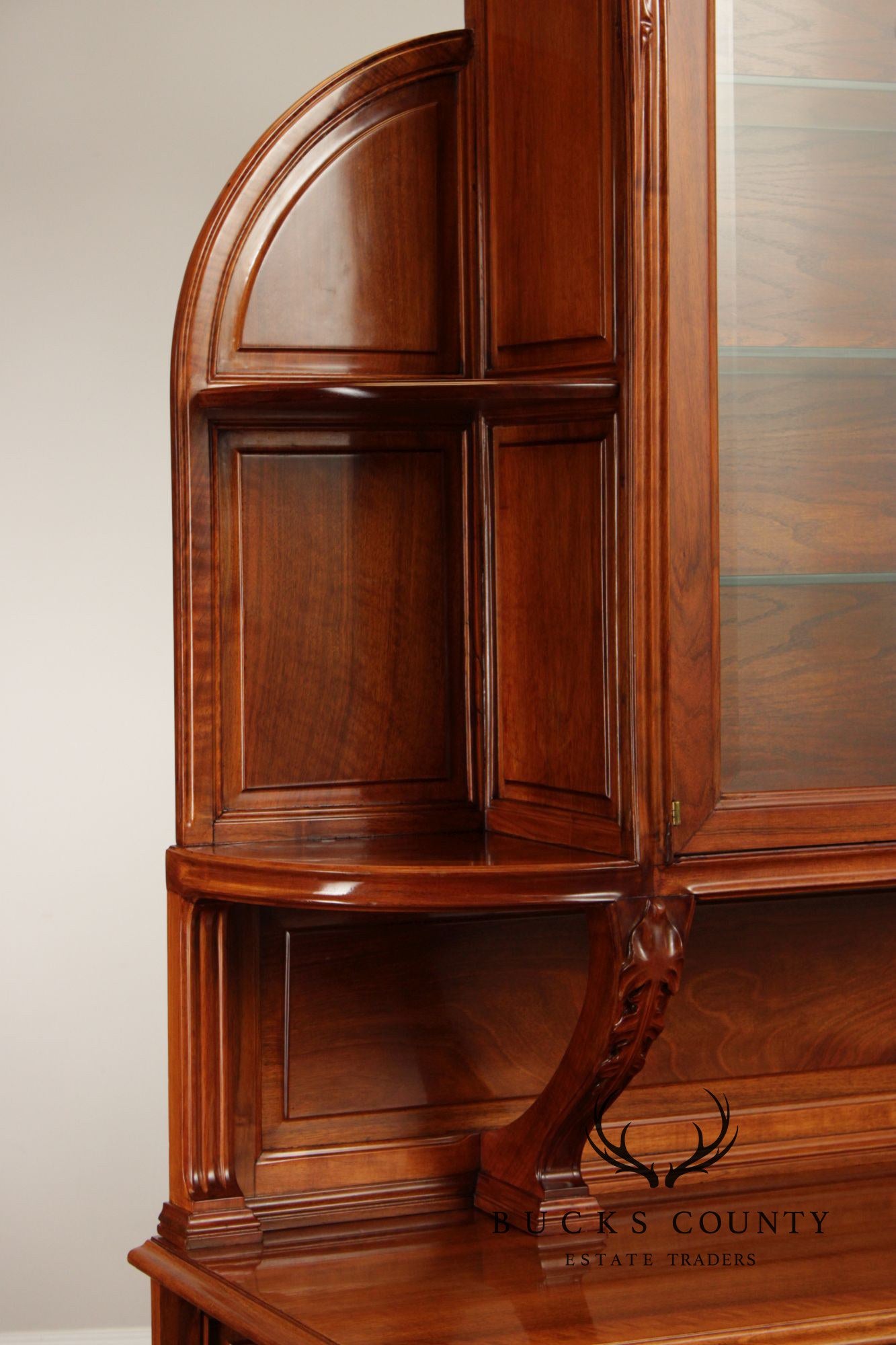Louis Majorelle Art Nouveau Carved Mahogany 'Chicoree' Buffet