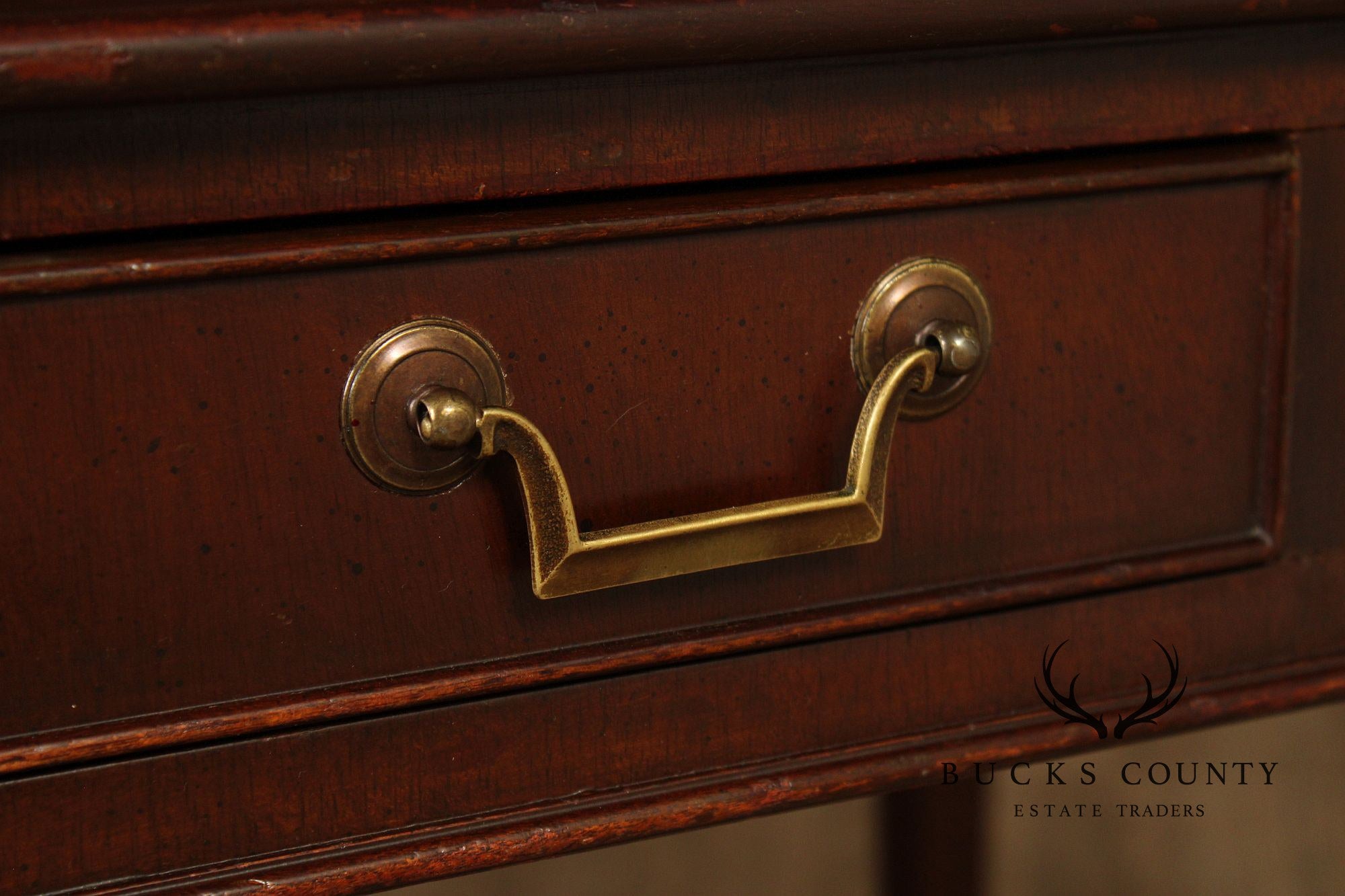 Regency Style Vintage Leather Top Mahogany Writing Desk