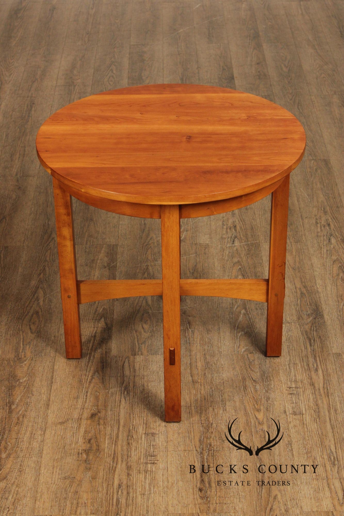 Stickley Mission Collection Cherry Round Lamp Table