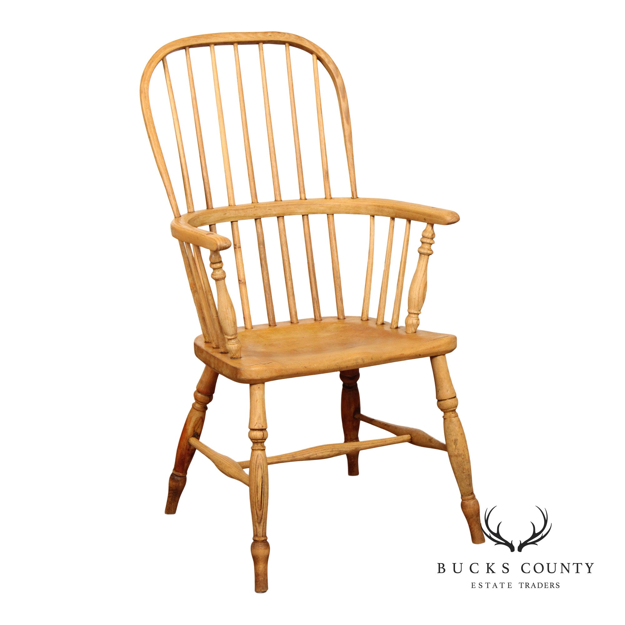 Antique English Oak Windsor Armchair
