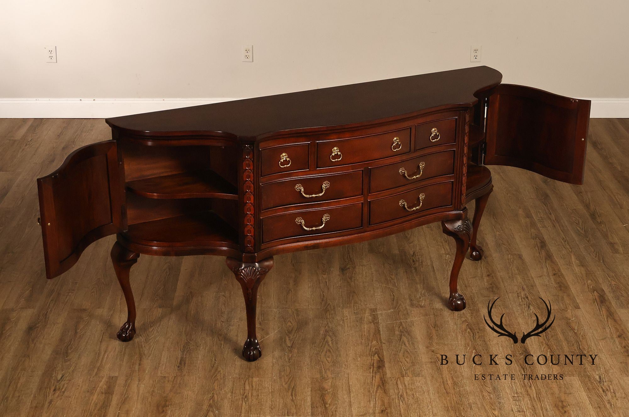 Century Furniture Mahogany Chippendale Style Sideboard Buffet