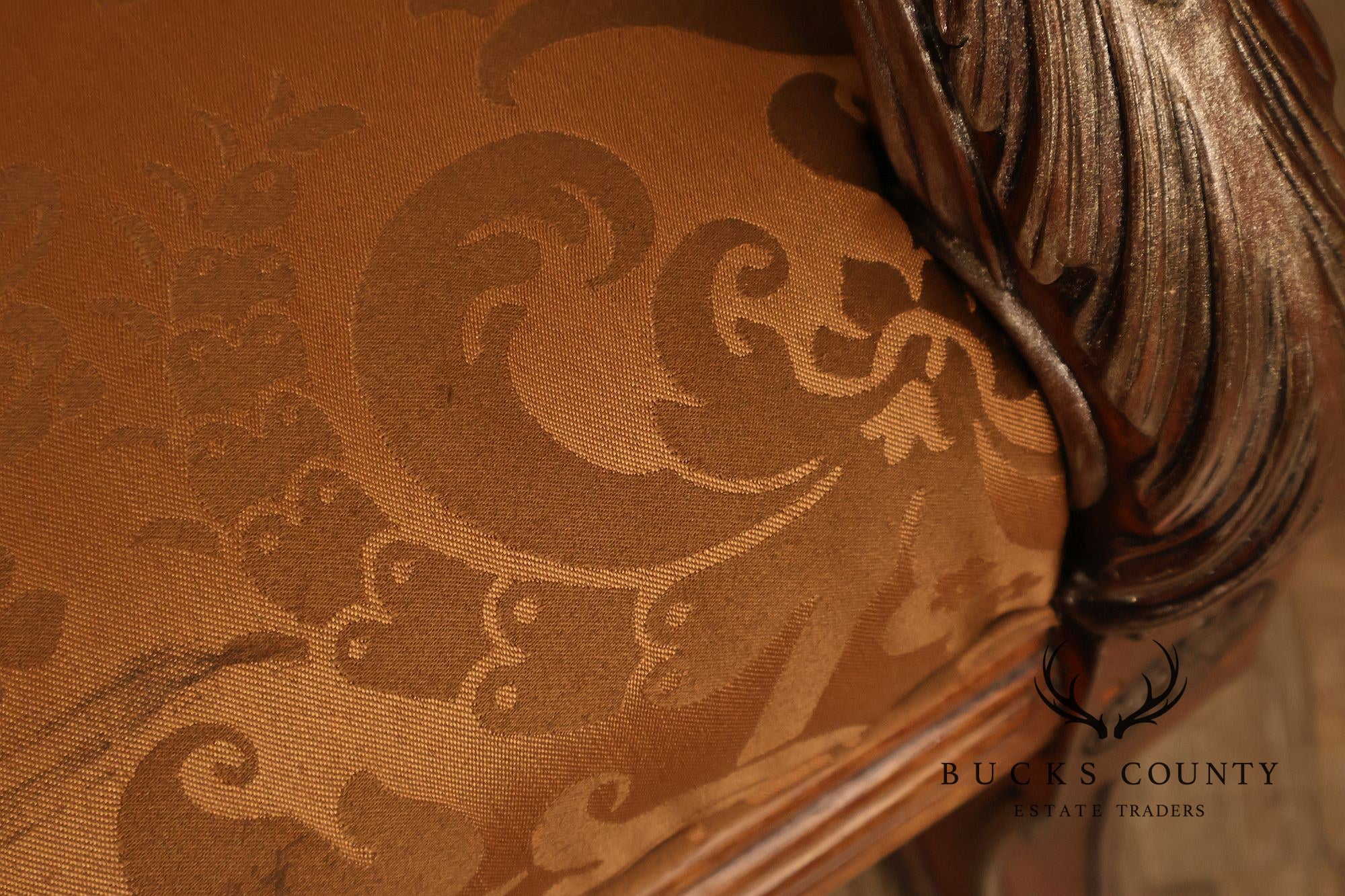 Regency Style Carved Frame Armchair