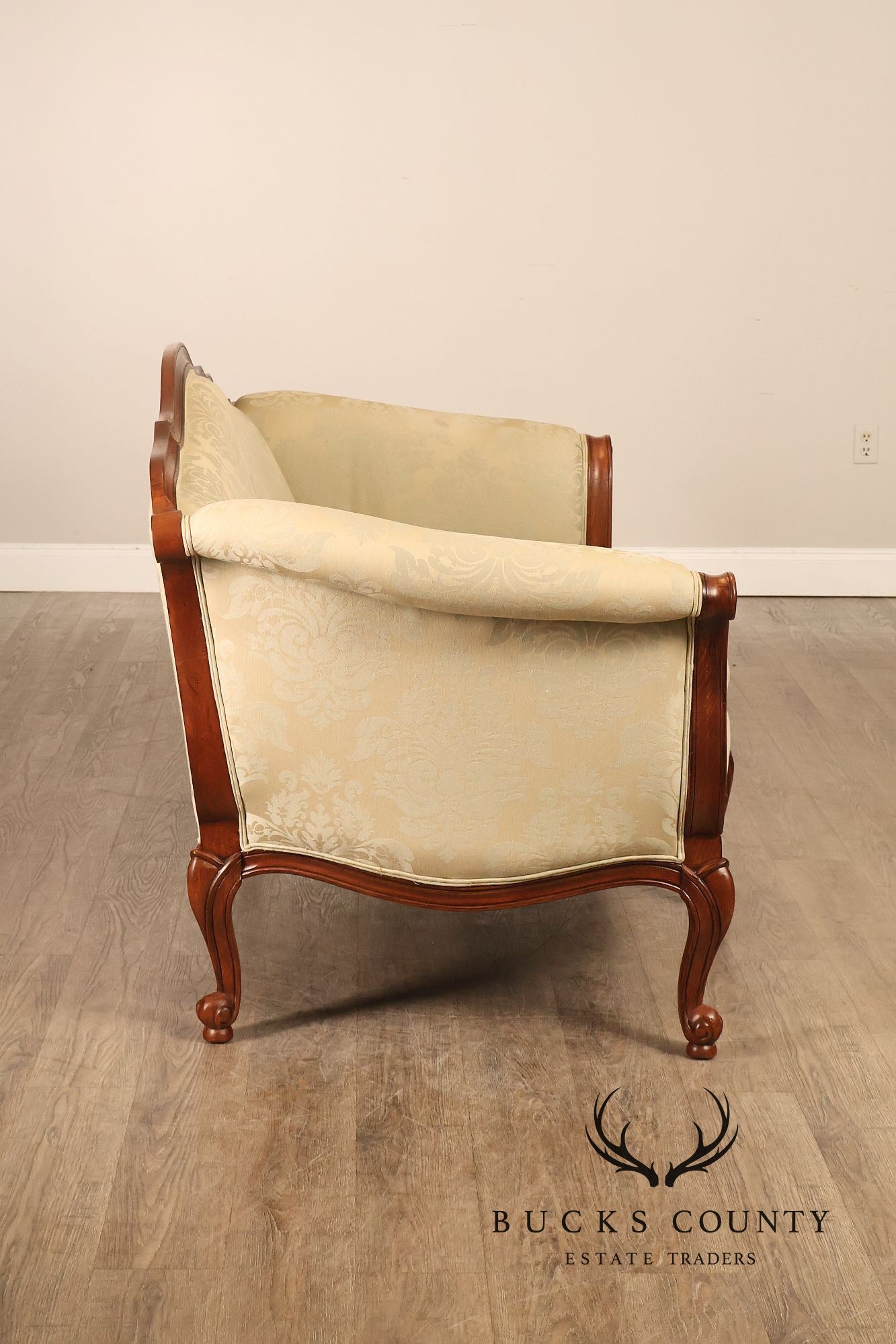 Ethan Allen French Louis XV Style Camelback Sofa