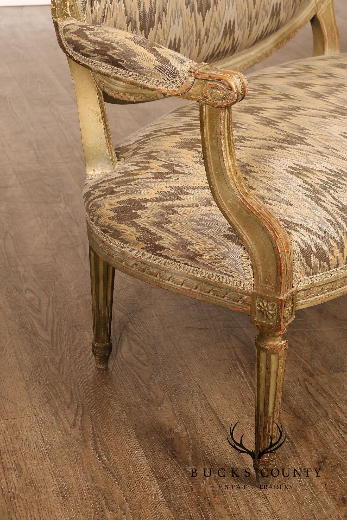 French Louis XVI Style Painted Settee