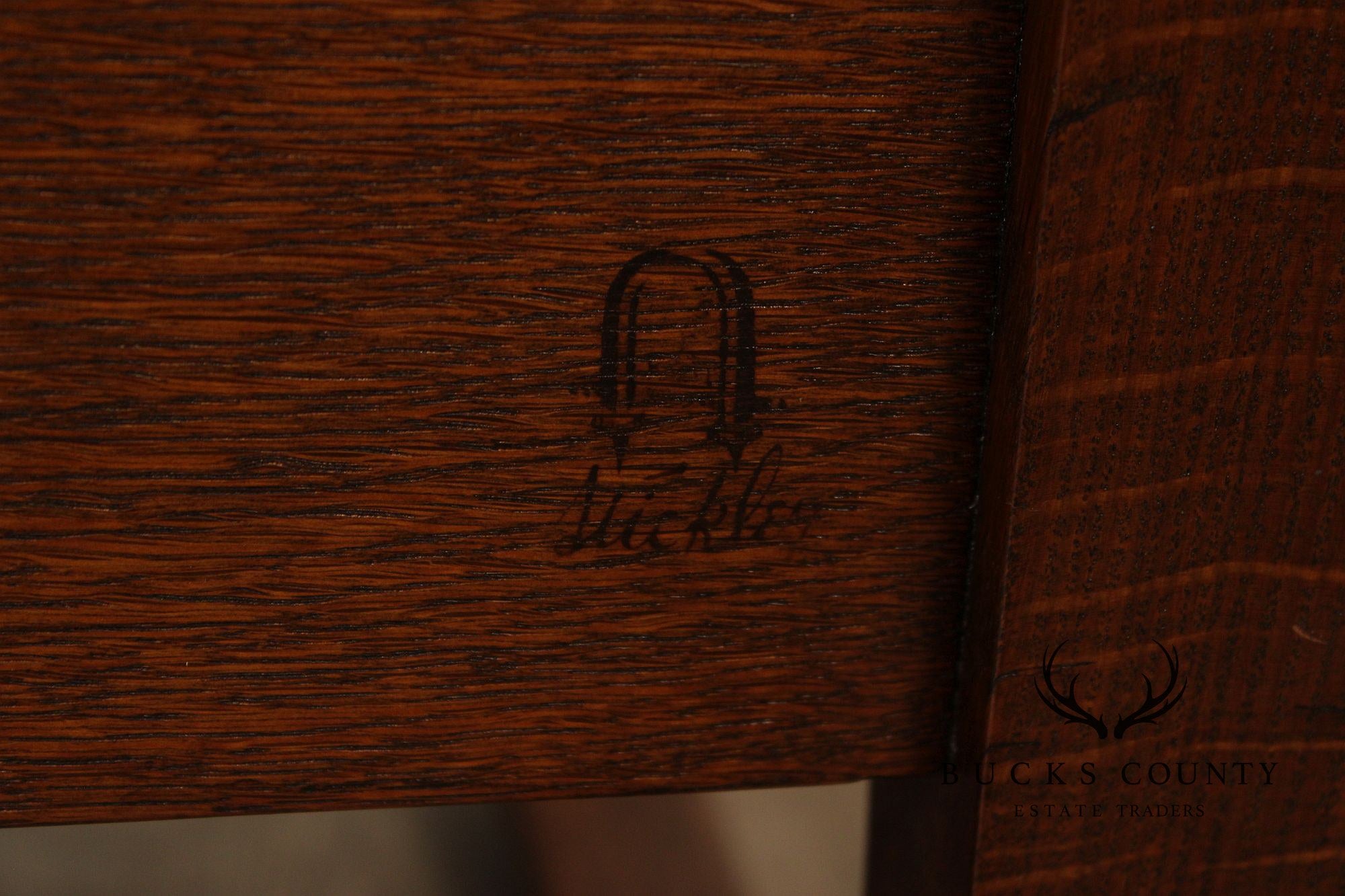 Gustav Stickley Mission Oak and Leather Rocker