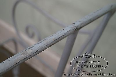Antique Pair of Wrought Iron Garden Patio Arm Chair Frames