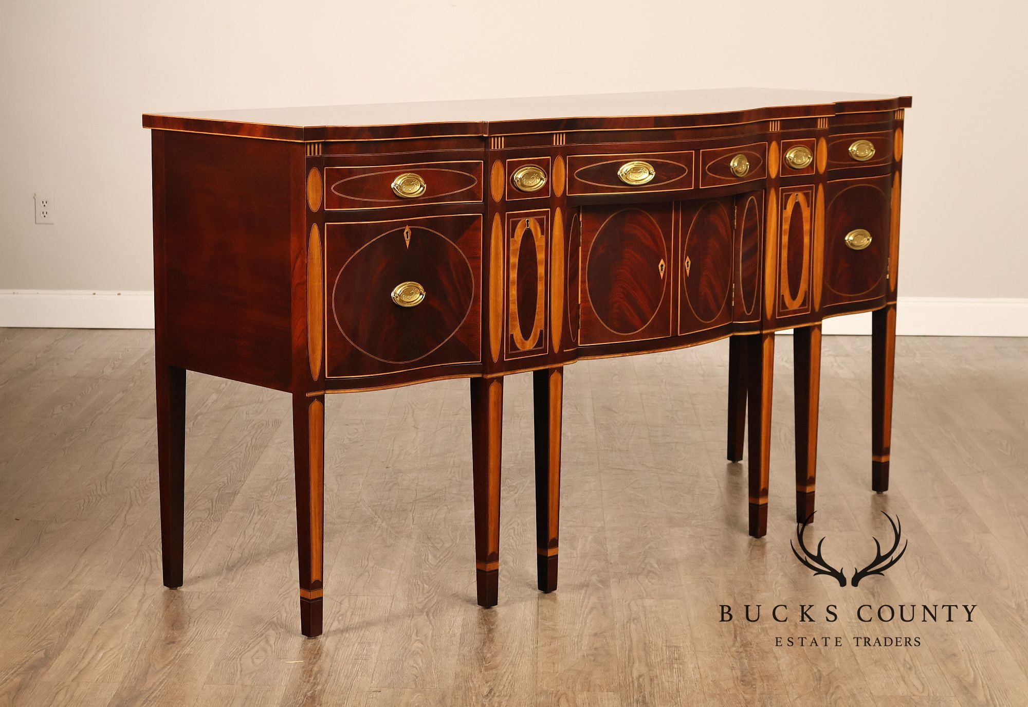 Kindel Federal Style Mahogany Inlaid Winterthur Sideboard