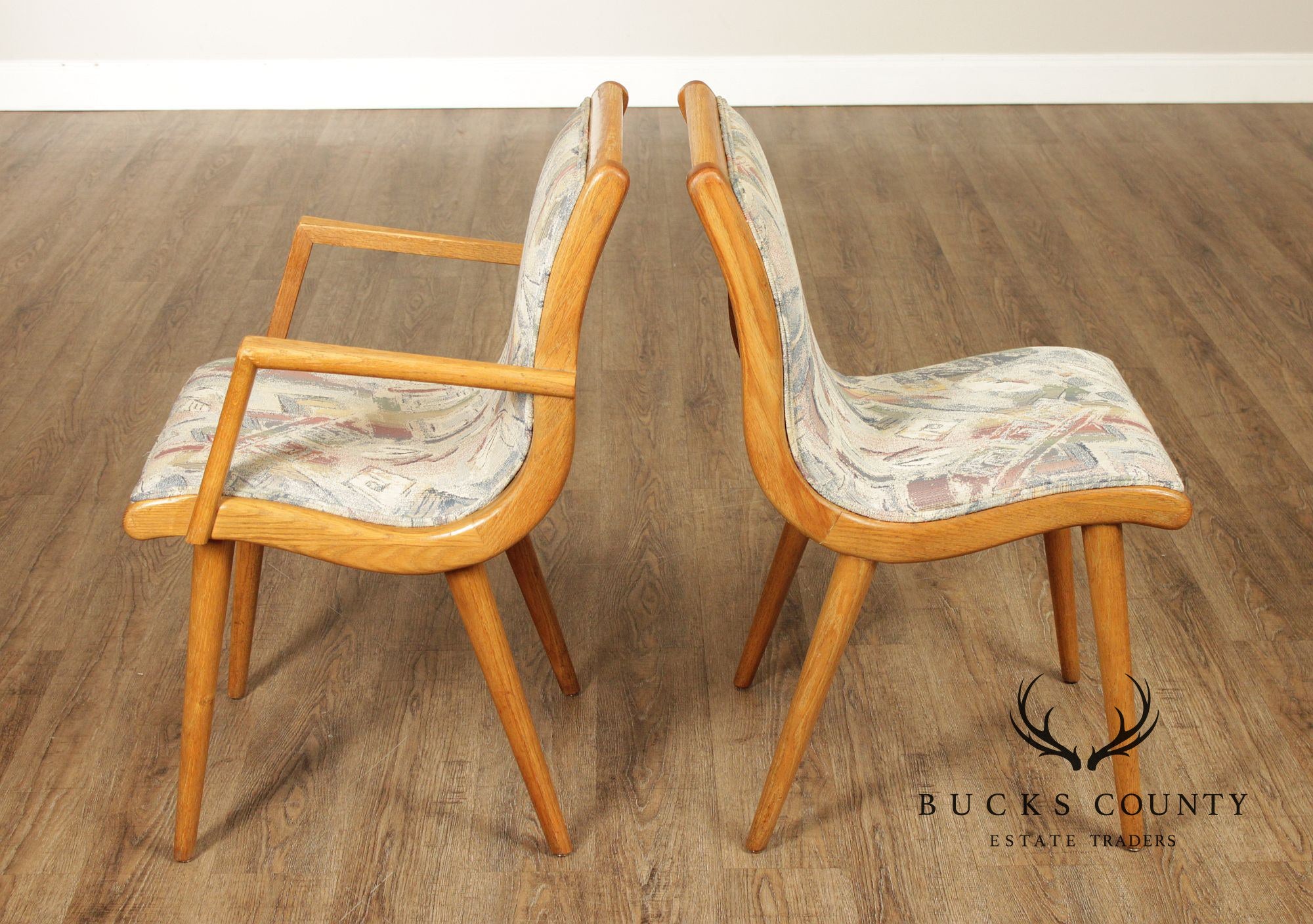Vintage Mid Century Modern Set Of Six Dining Chairs