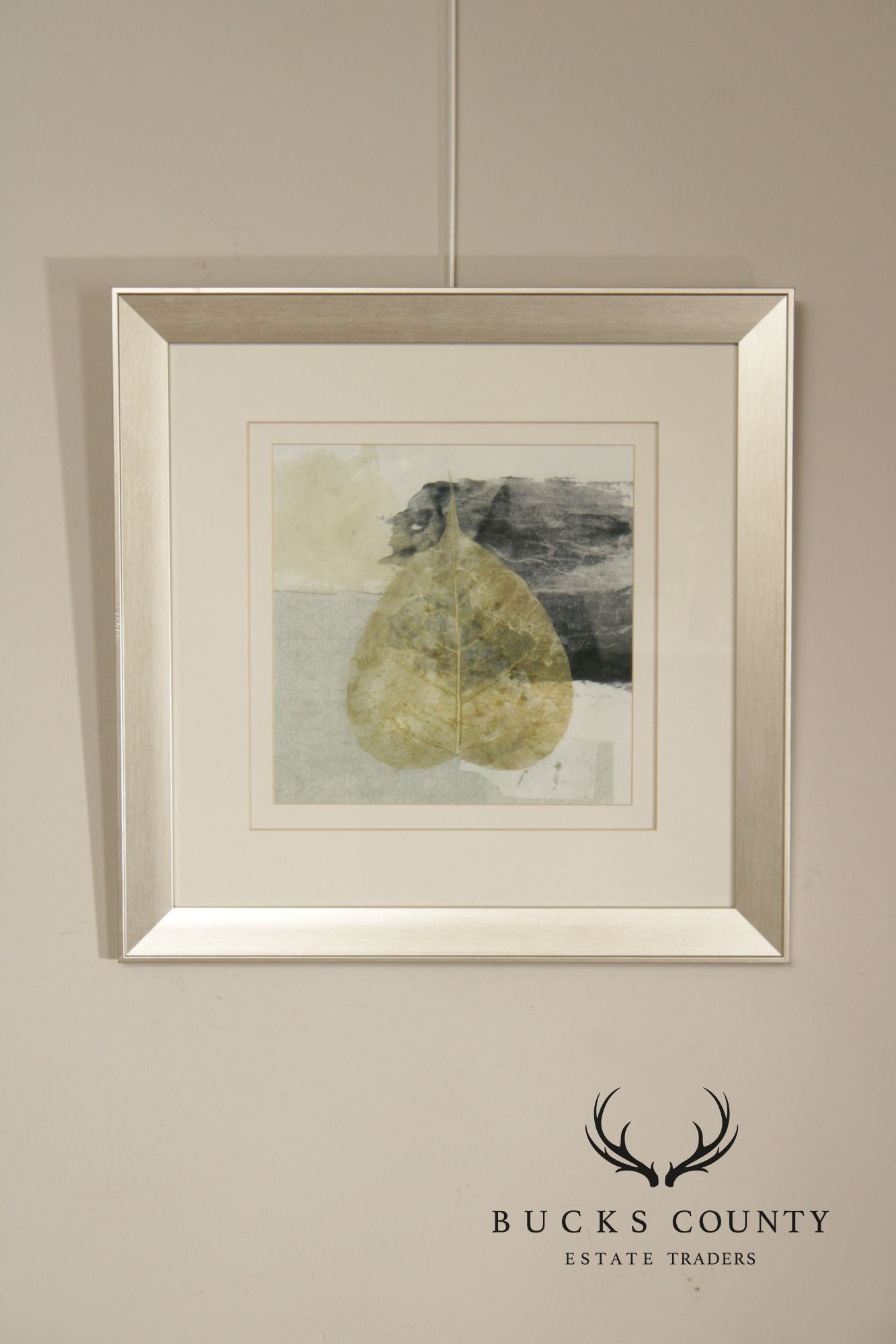 Elena Ray Pair of Botanical Prints, 'Wabi-Sabi Bodhi Leaf Collage 3' and 'Wabi-Sabi Bodhi Leaf Collage 4'