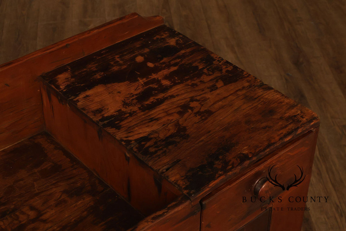 Antique Farmhouse Pine Dry Sink