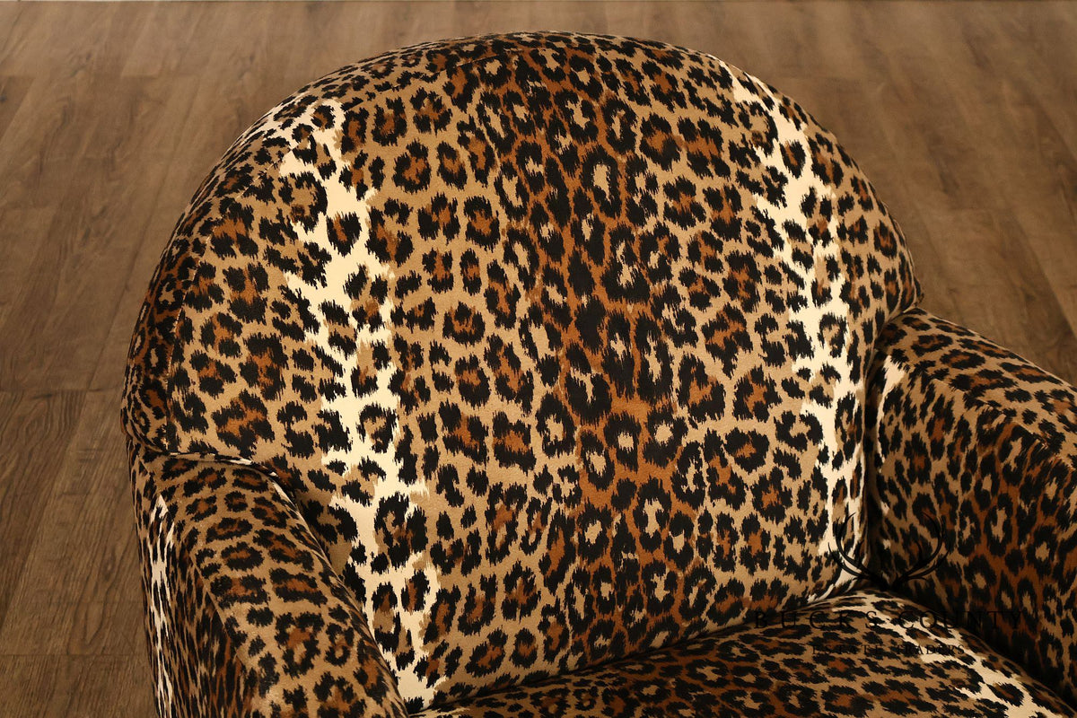 Art Deco Style Leopard Print Armchair