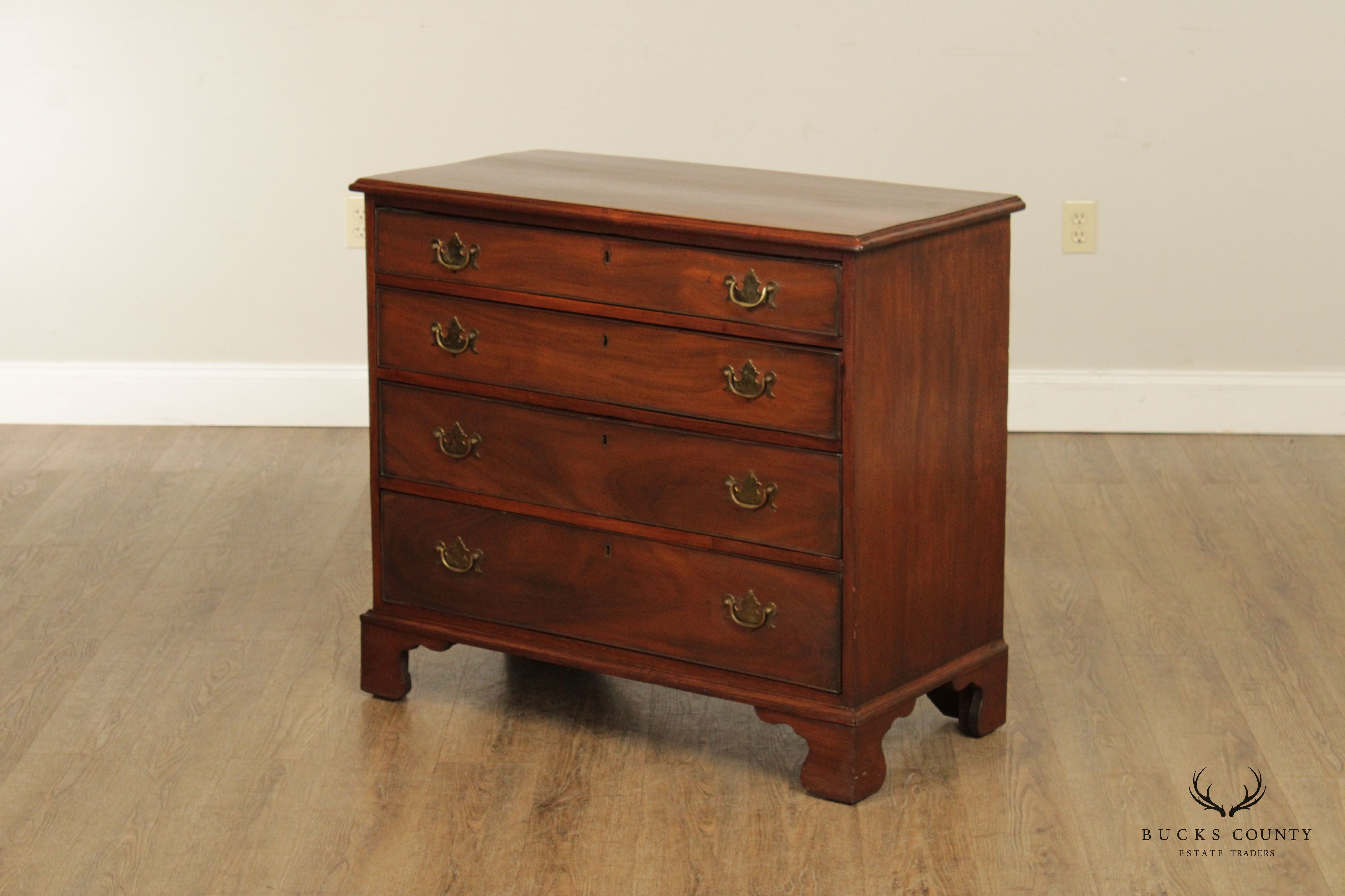 Antique 18th C. American Chippendale Style Mahogany Chest of Drawers
