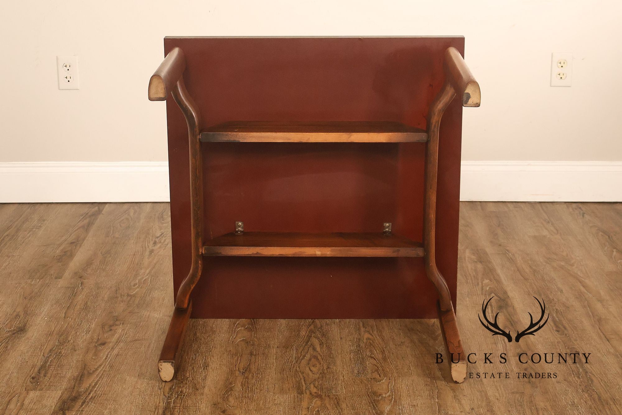 Danish Modern Vintage Square Laminate Top Teak End Table