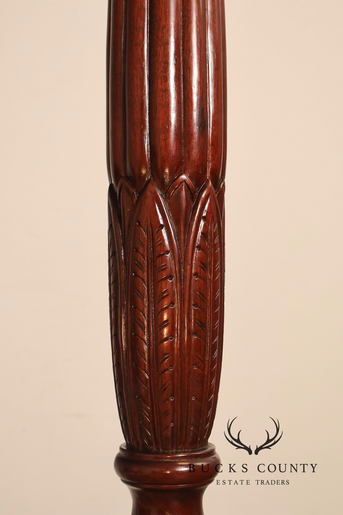 Craftique Mebane Rice Traditional Mahogany King Four Poster Bed