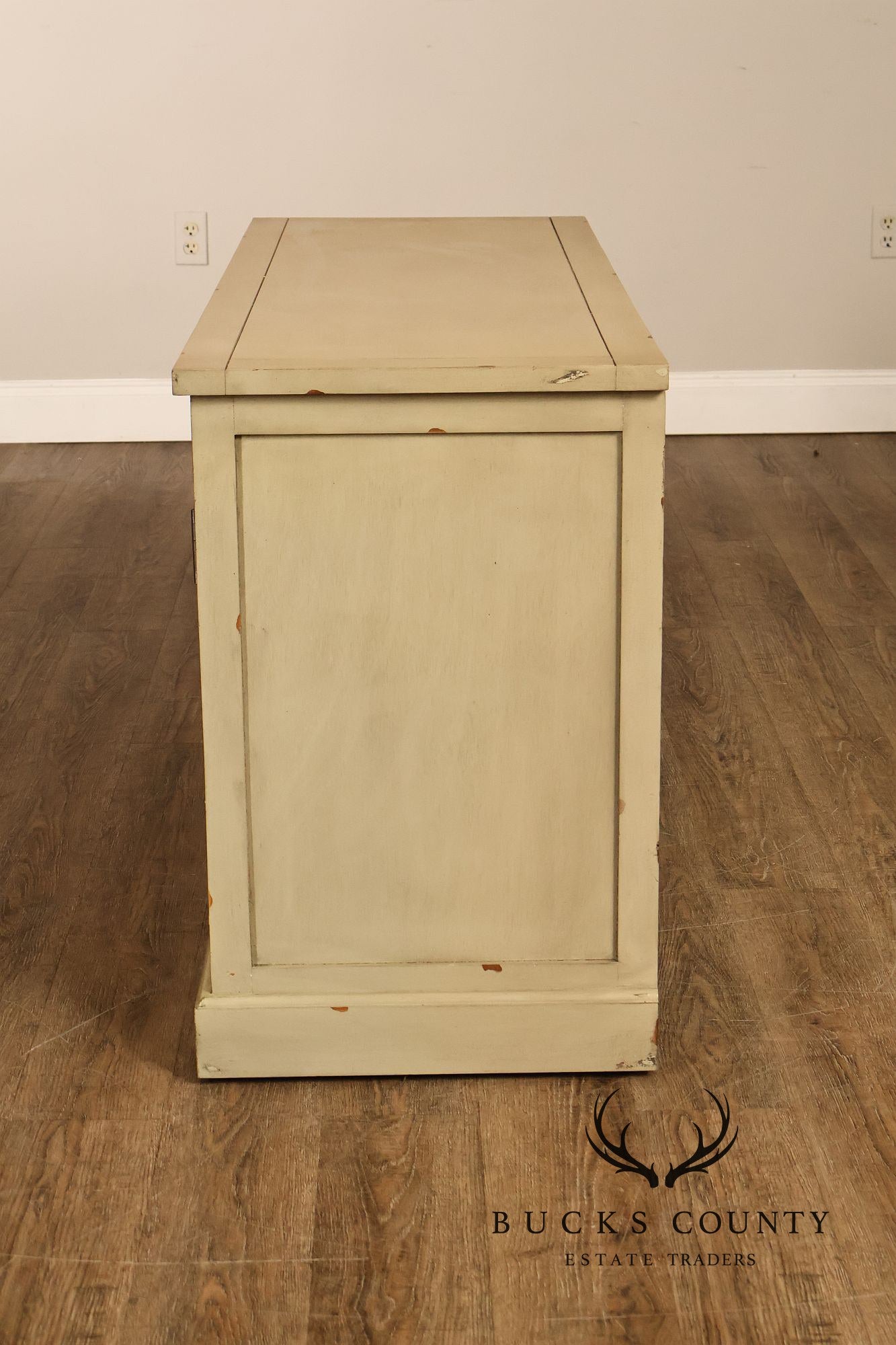 Pier 1 Imports Painted Farmhouse Style Two Tone Media Console