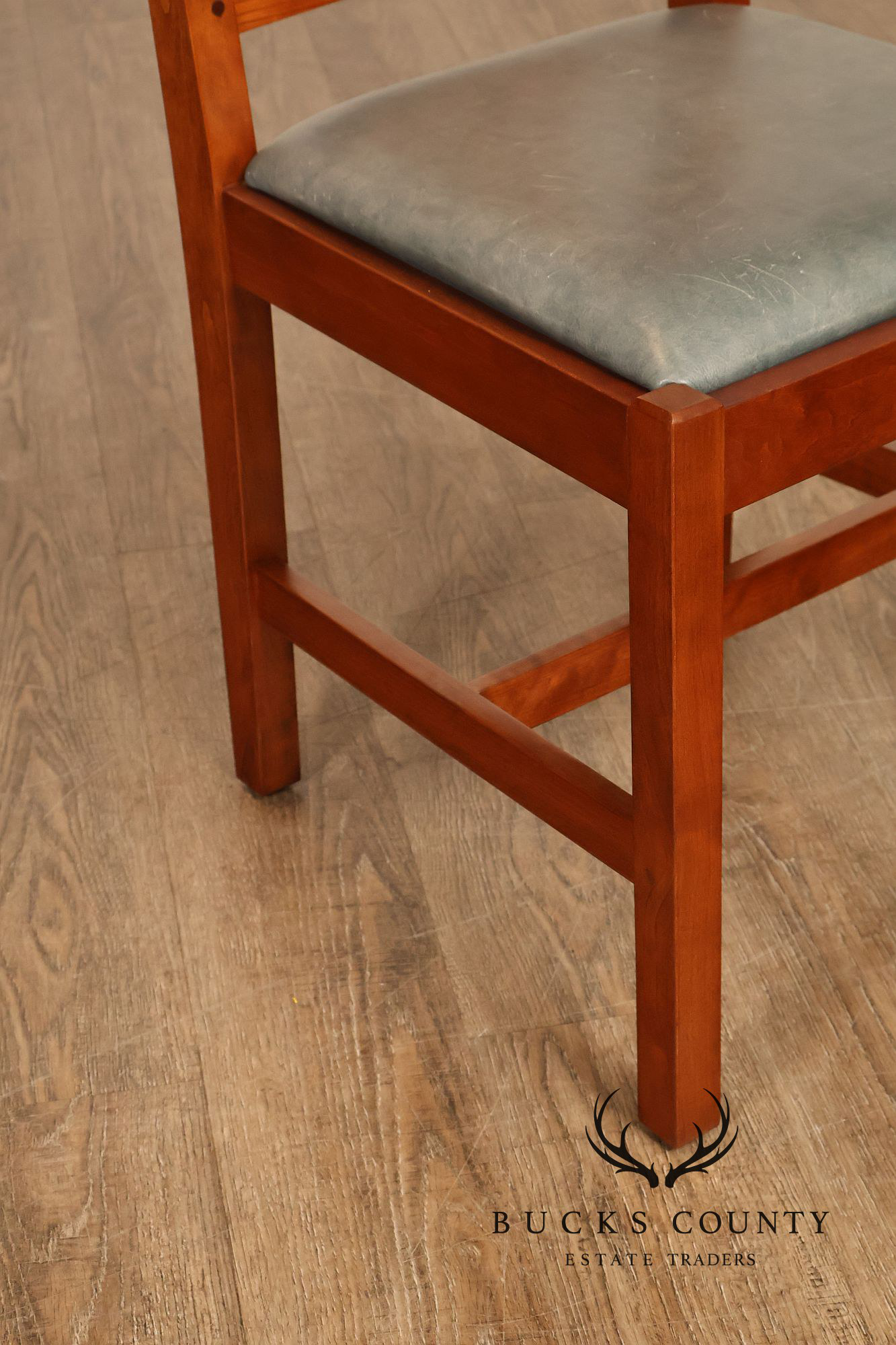Stickley Mission Collection Set Of Eight Cherry Spindle Dining Chairs