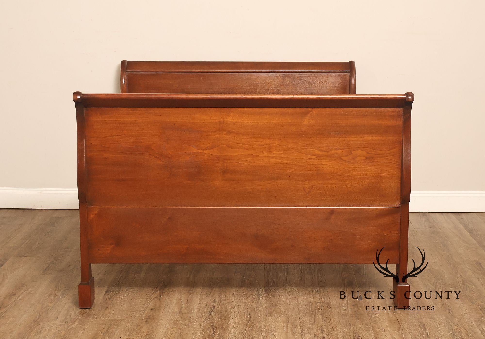 Antique Traditional Full Size Mahogany Sleigh Bed