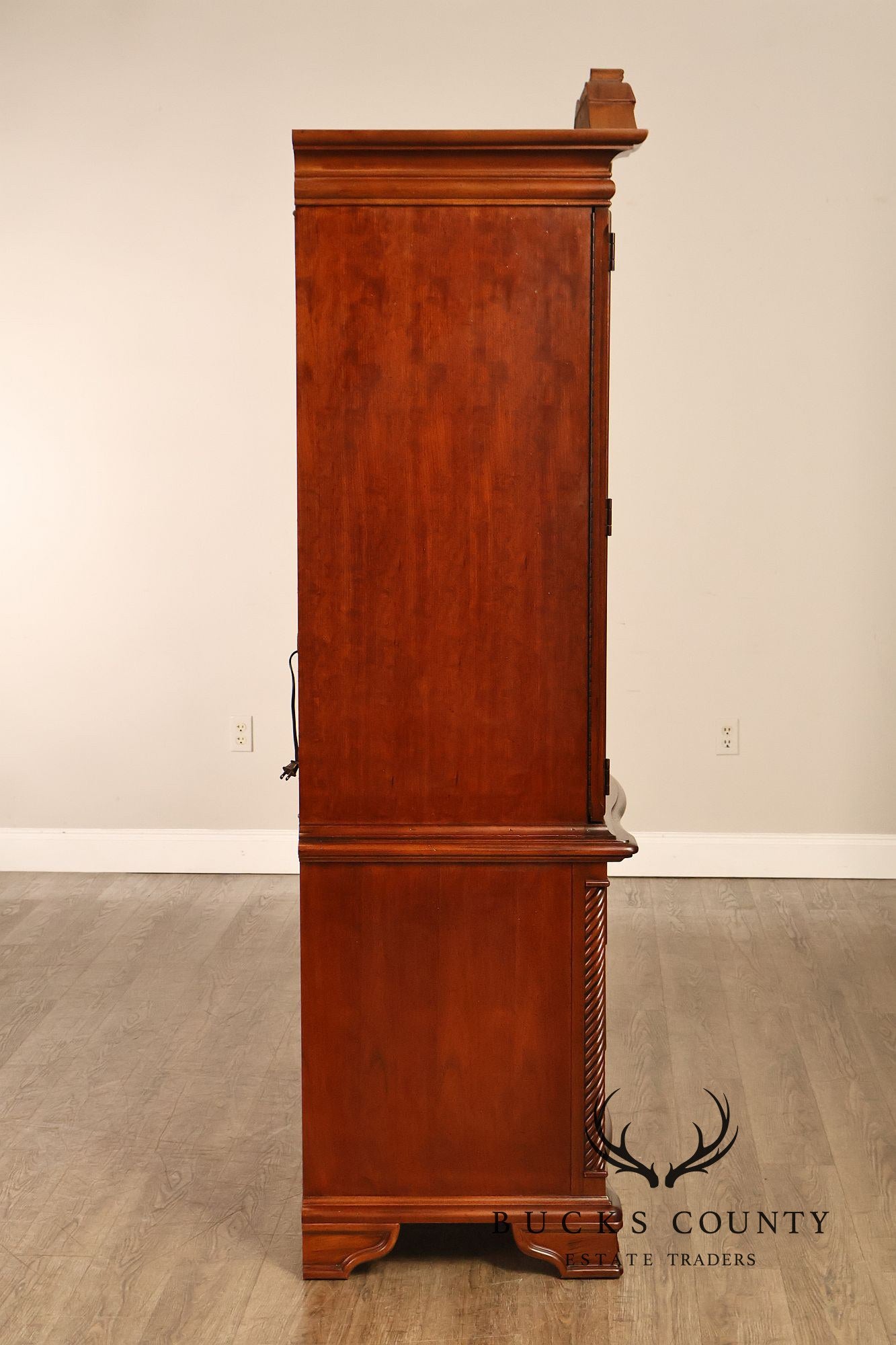 Stanley Furniture Traditional Carved Cherry Bedroom Storage Armoire