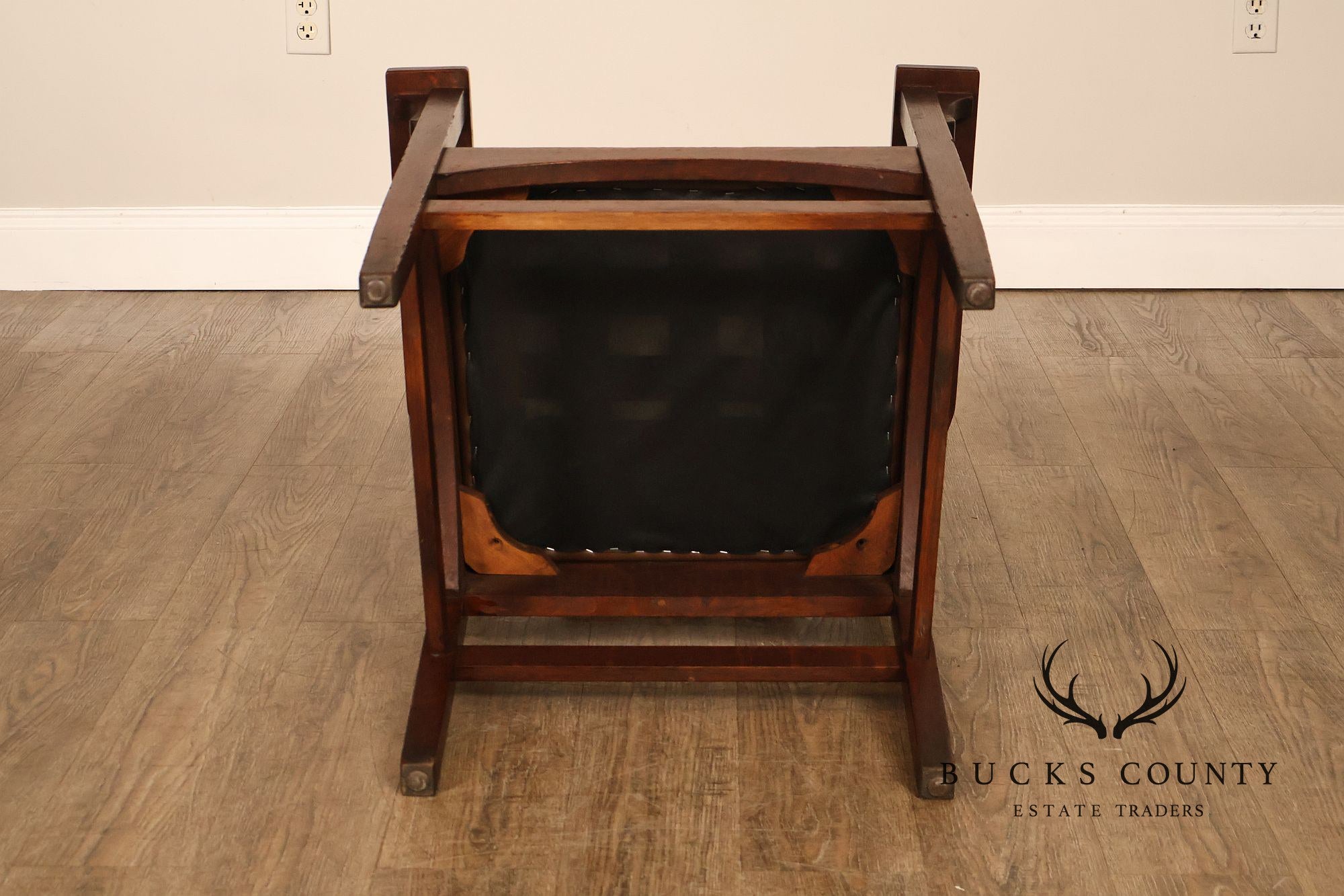 Antique Gustav Stickley Harvey Ellis Arts And Crafts Mission Oak And Leather Armchair