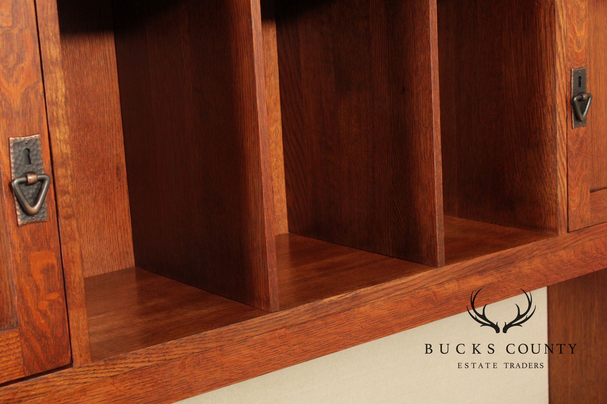 Stickley Mission Collection Executive Desk With Bookcase Hutch