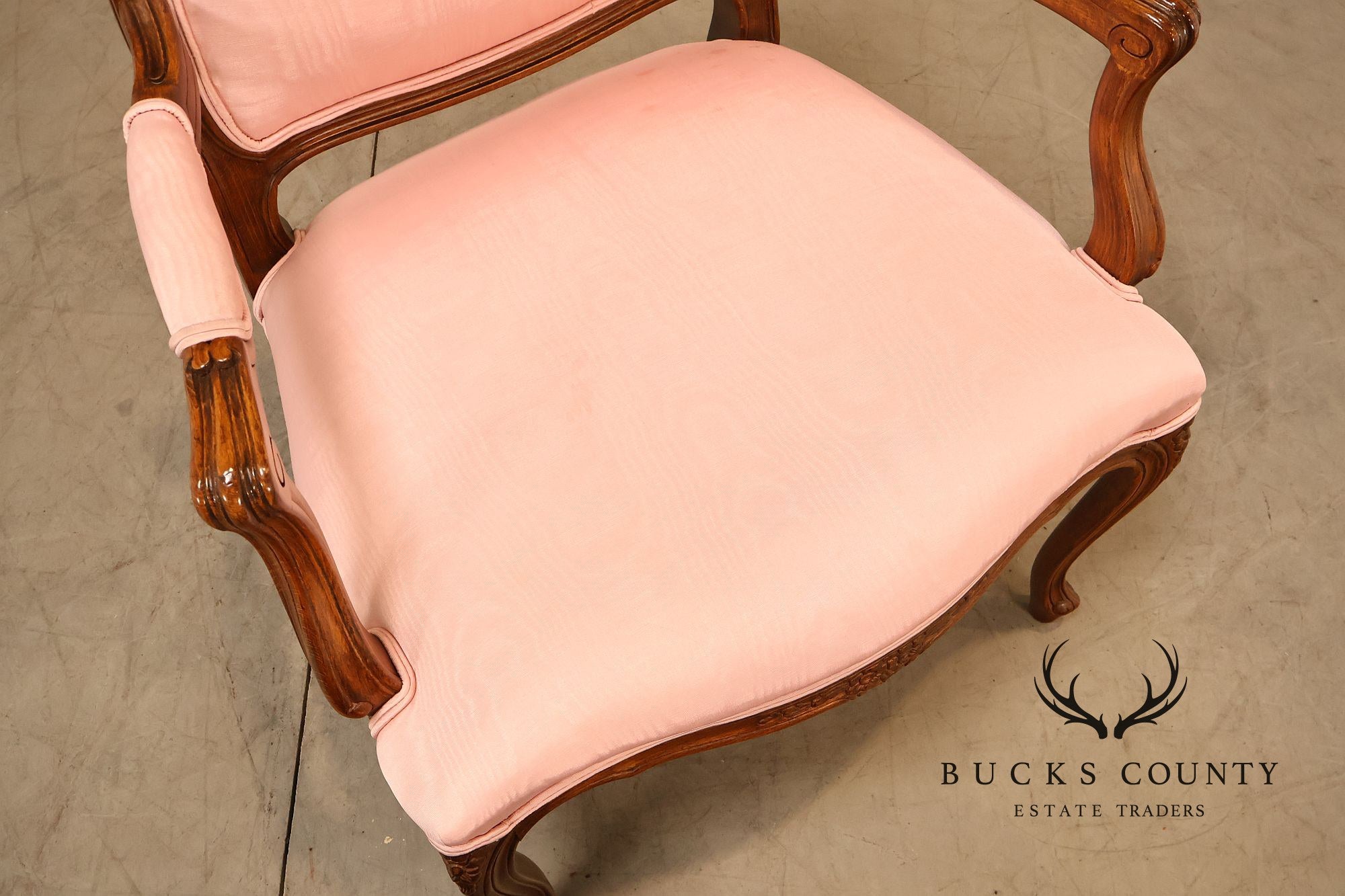 Ethan Allen French Louis XV Style Fauteuil Armchair