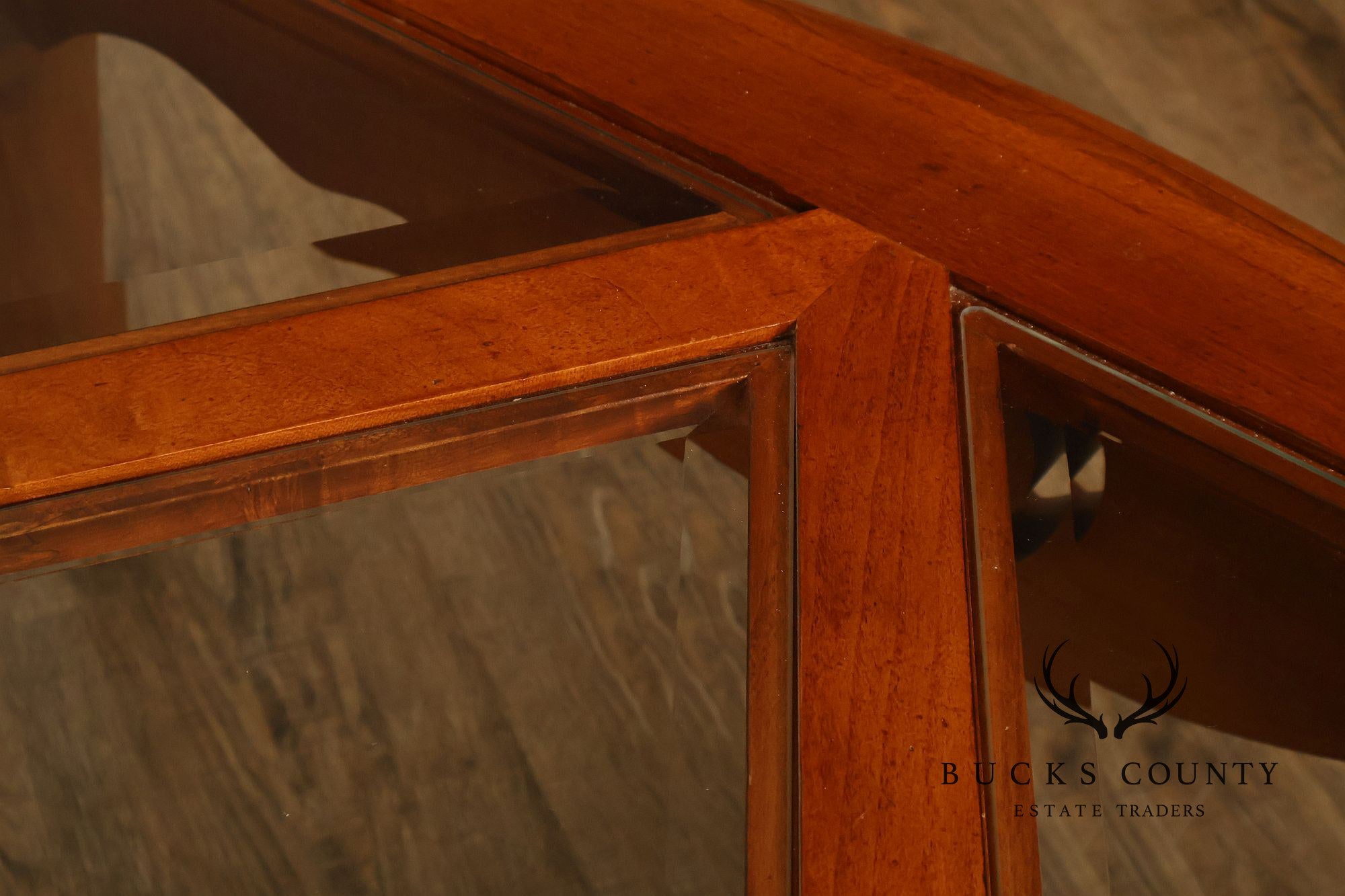 Ethan Allen 'Legacy' French Country Style Glass Top Coffee Table