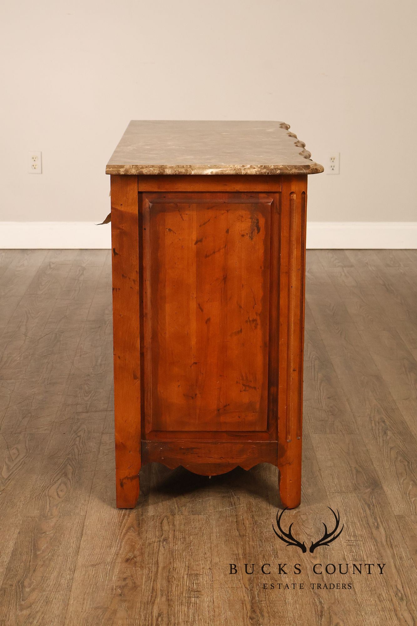 Century Furniture French Provincial Style Marble Top Chest