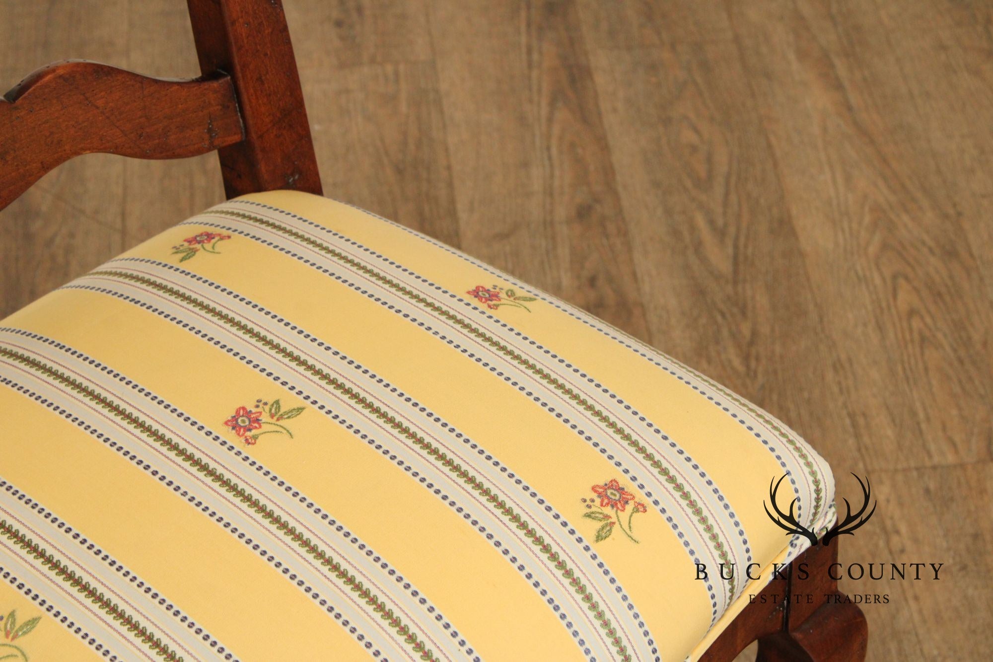 Guy Chaddock French Country Style Set Of Eight Ladder Back Dining Chairs