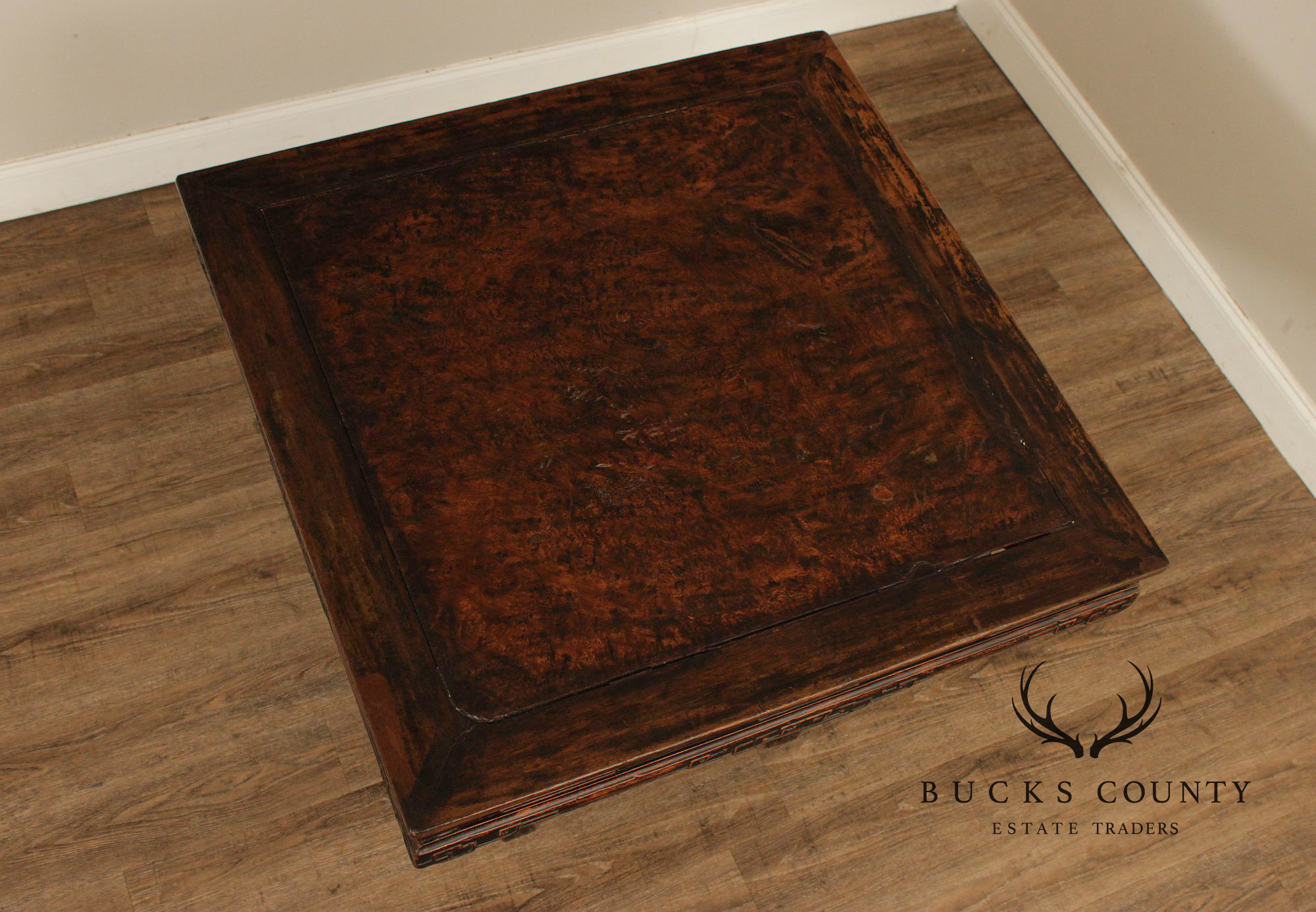 Antique Chinese Carved Pedestal Table