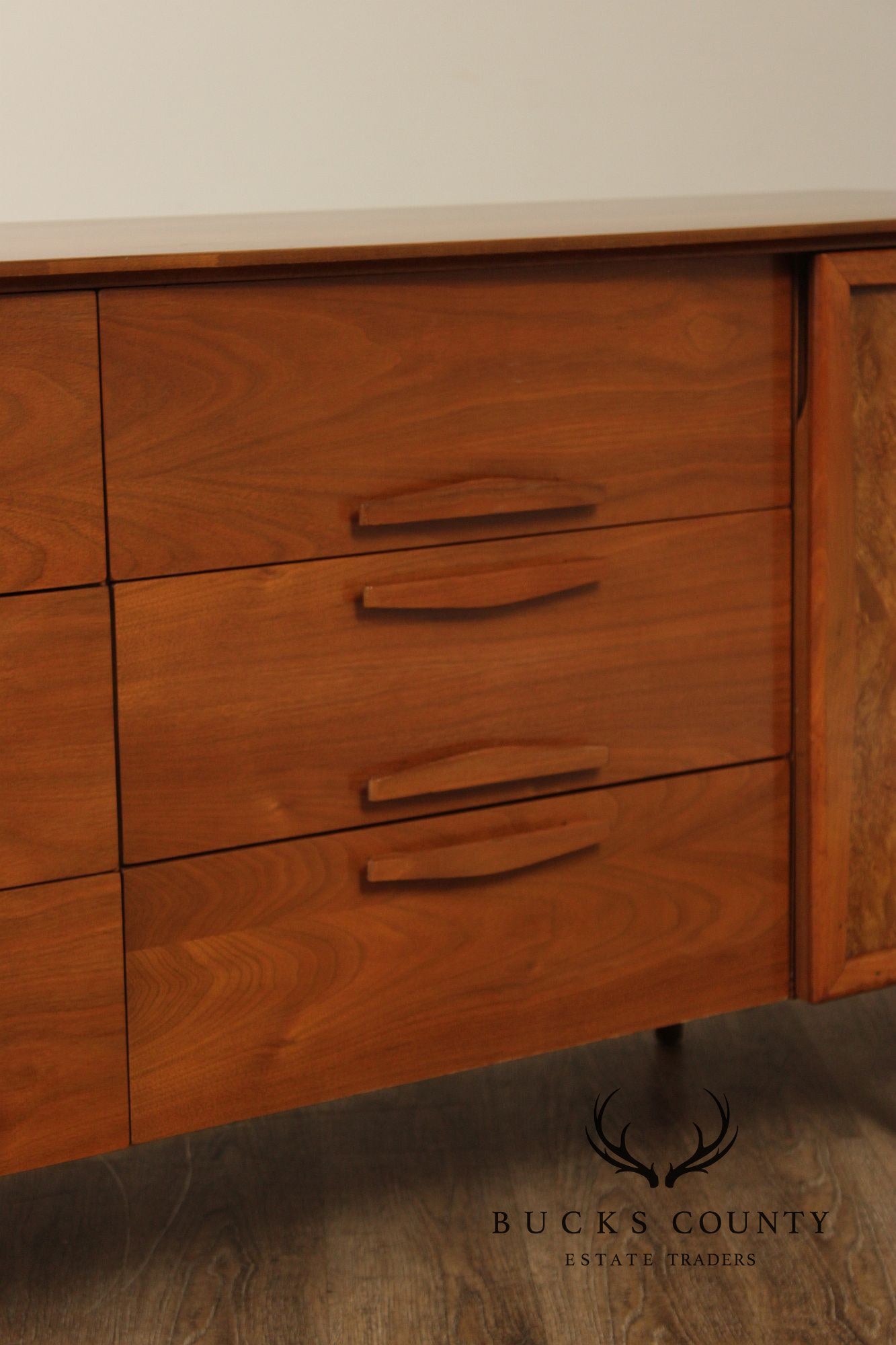 Mid Century Modern Walnut Long Dresser