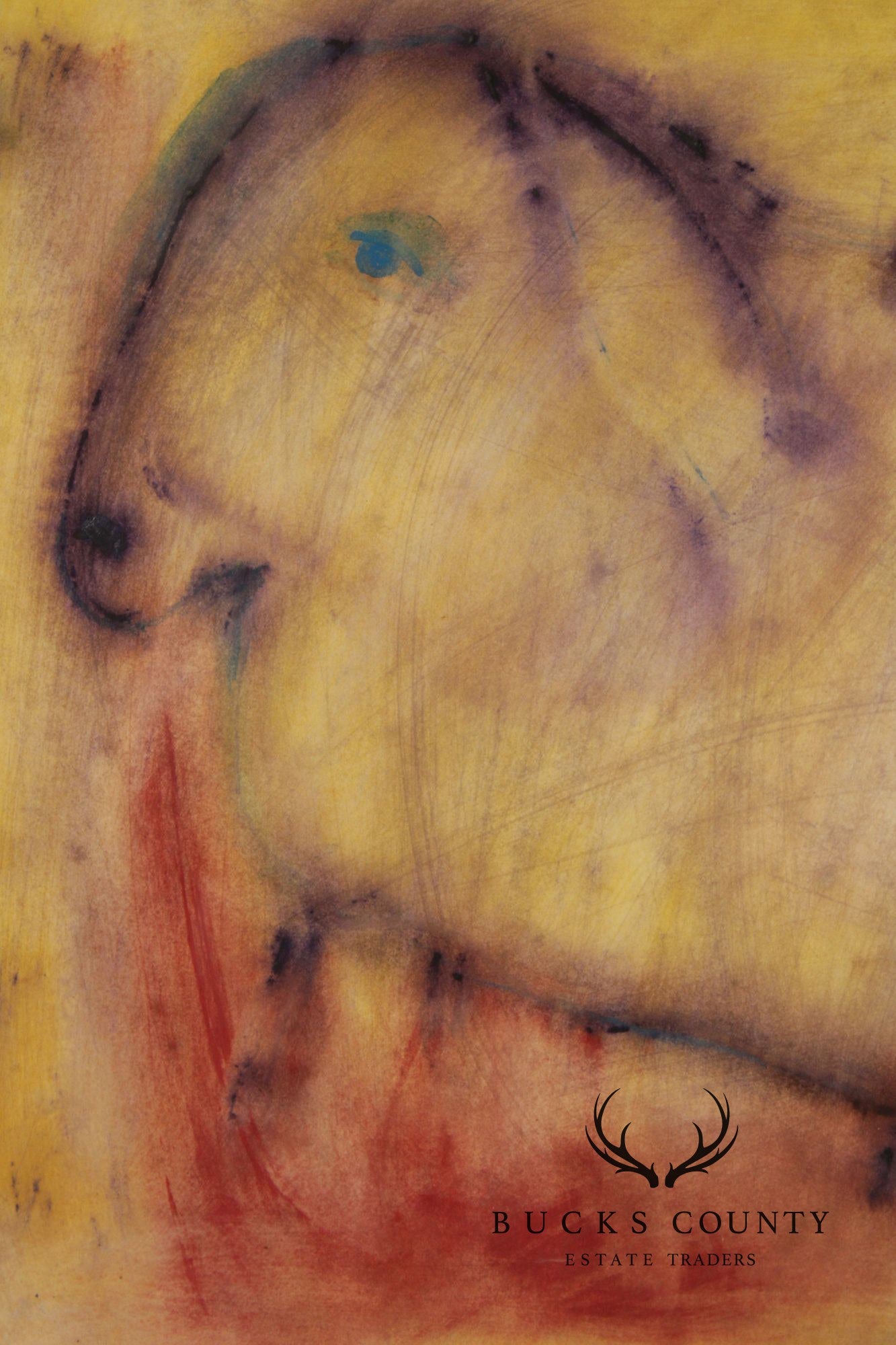 Edward M. Adams Abstract Oil Painting, Lamb