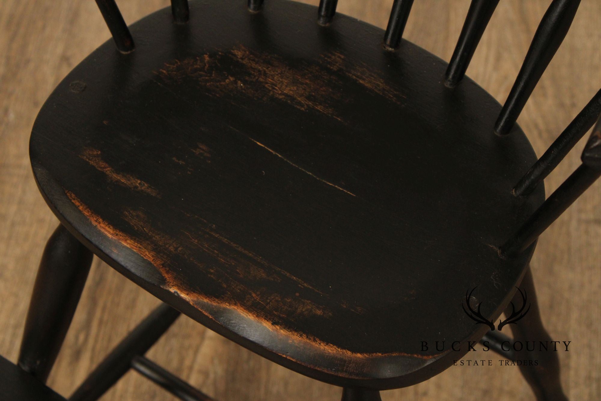 Antique Sack-Back Windsor Child's High Chair