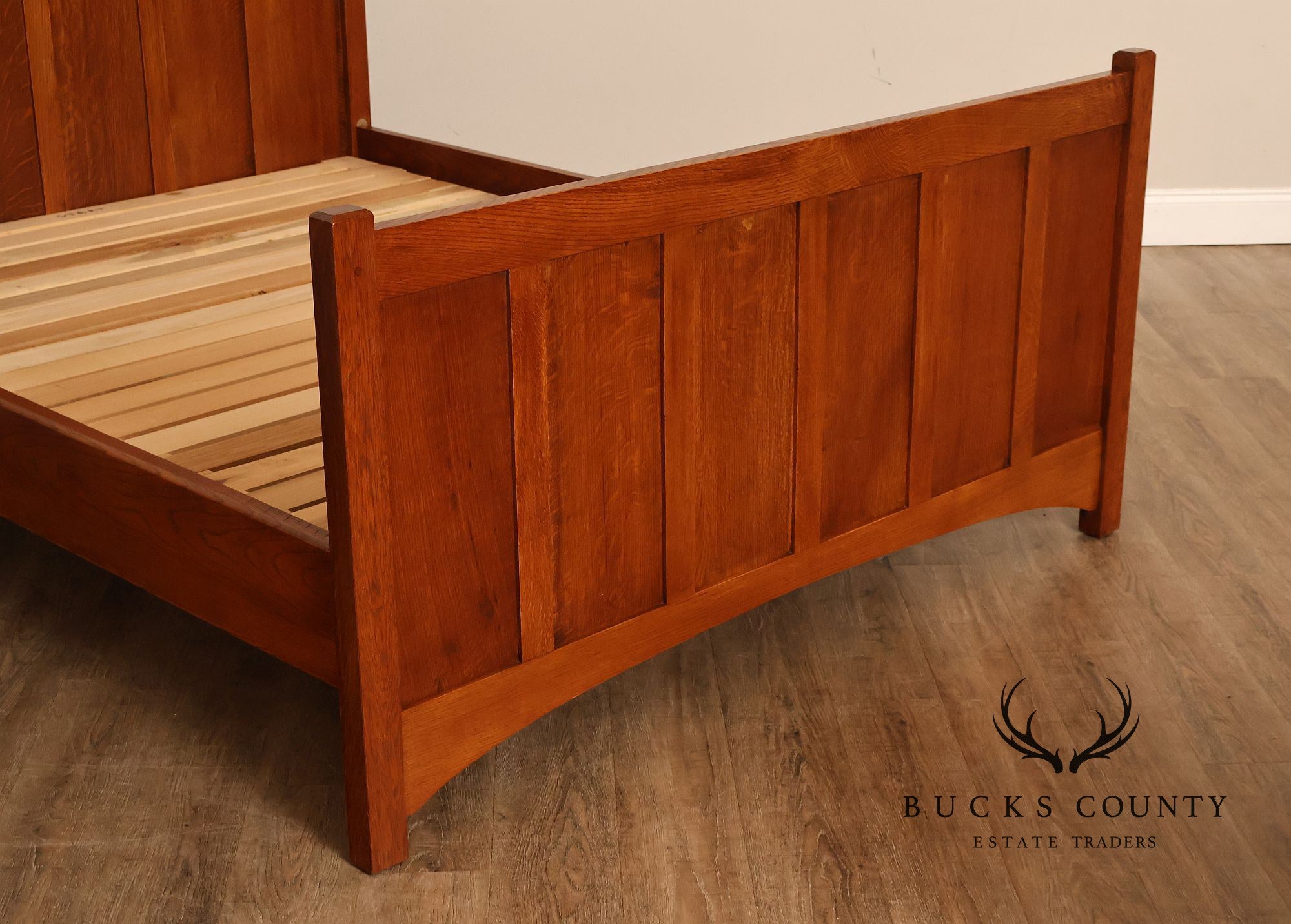 Custom Mission Oak Full Oak Bed