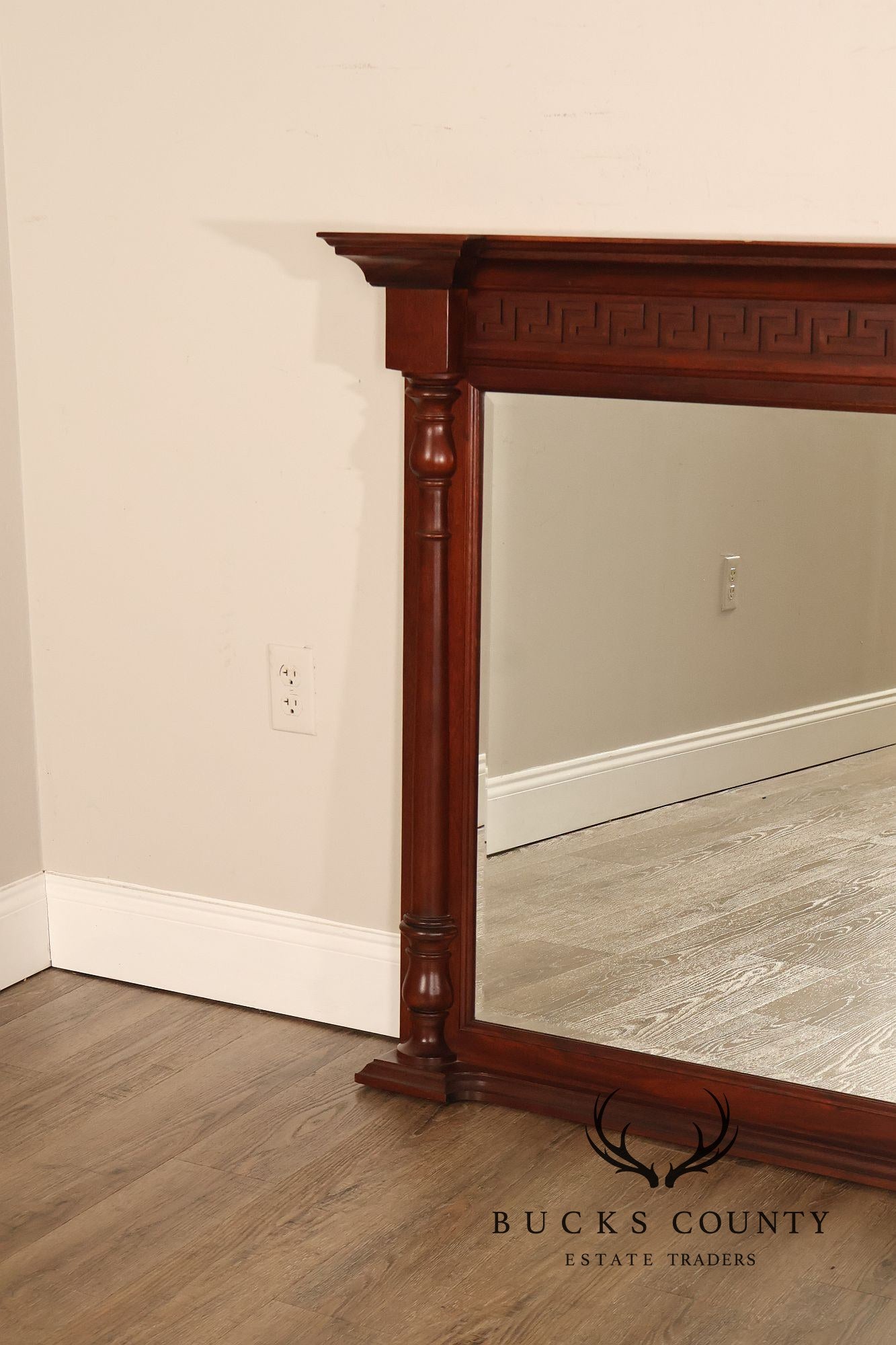 Neoclassical Style Carved Mahogany Wall Mirror