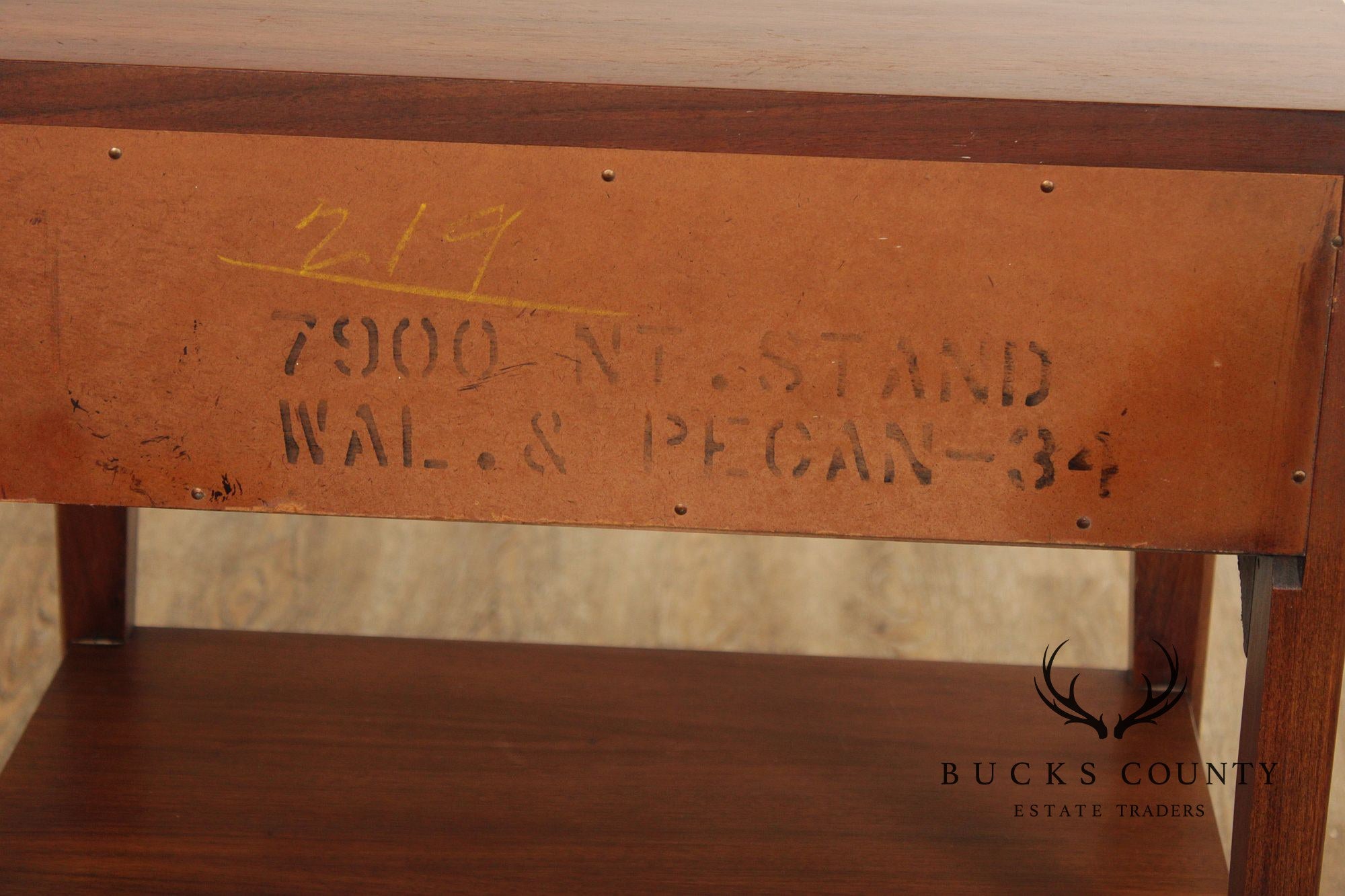 Kent Coffey 'Perspecta' Mid Century Modern Walnut Nightstand