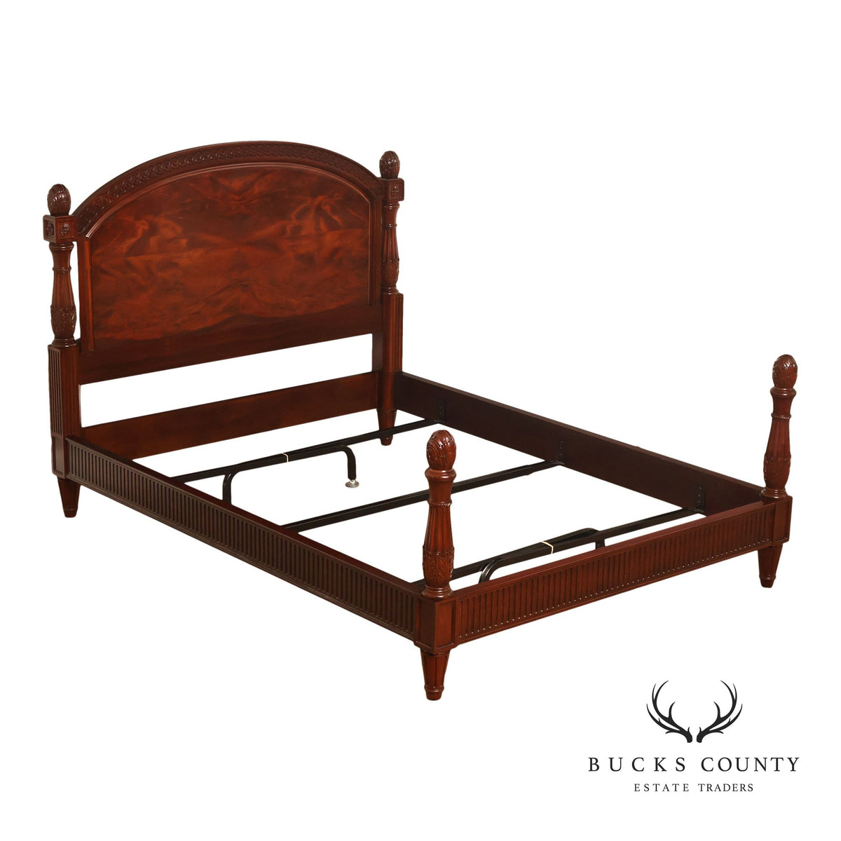 Henkel Harris Mahogany Low-Post Queen Bed